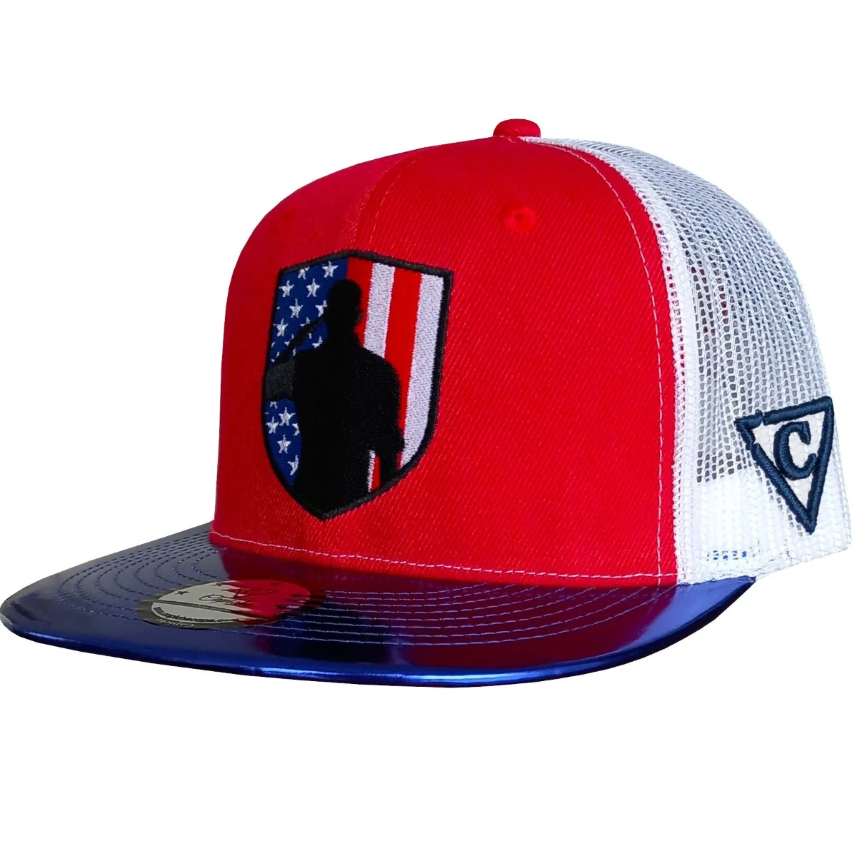 4th of July Trucker Snapback - Red/Blue Metallic - Image 7