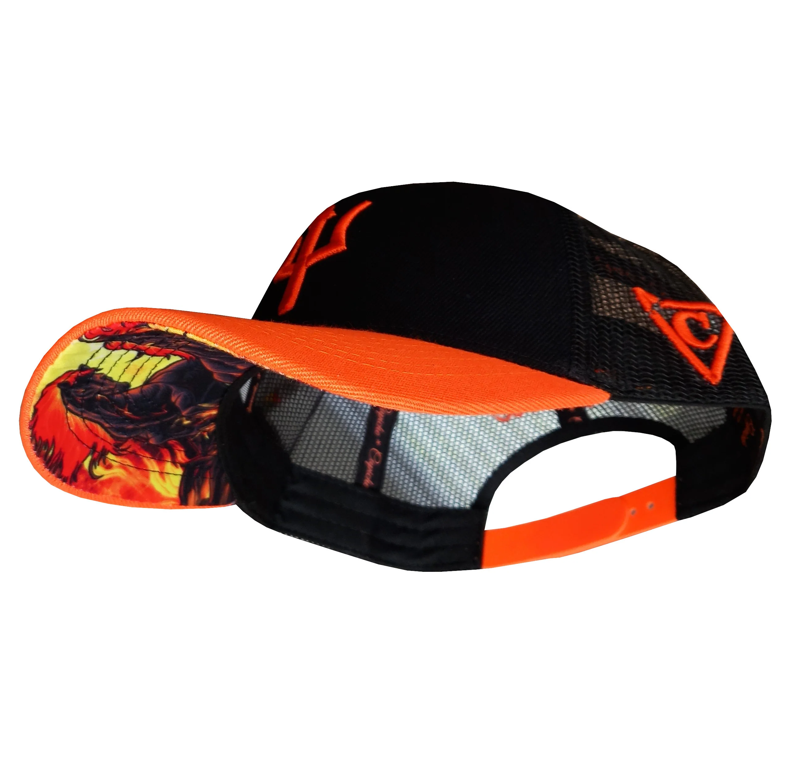 Aethon Trucker Cap - Black/Orange - Image 10