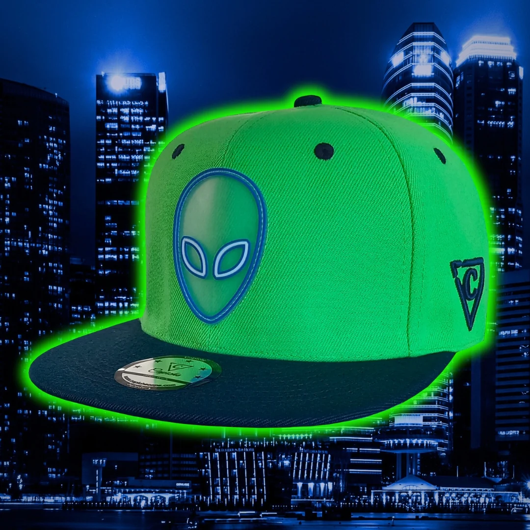 Alien Attack Snapback - Neon Green/Dark Blue - Image 7