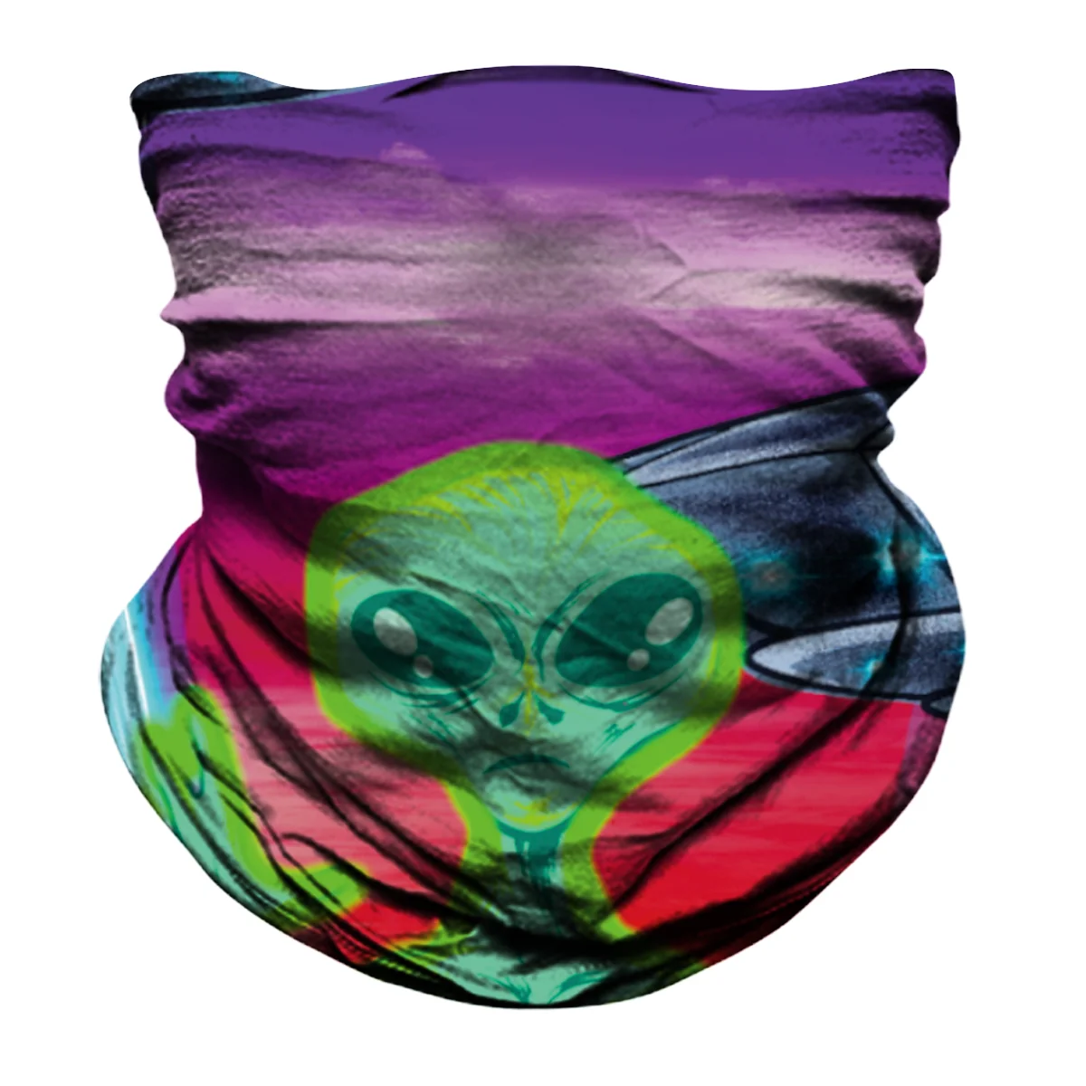Alien Invasion Biker Mask - Purple/Green - Image 7