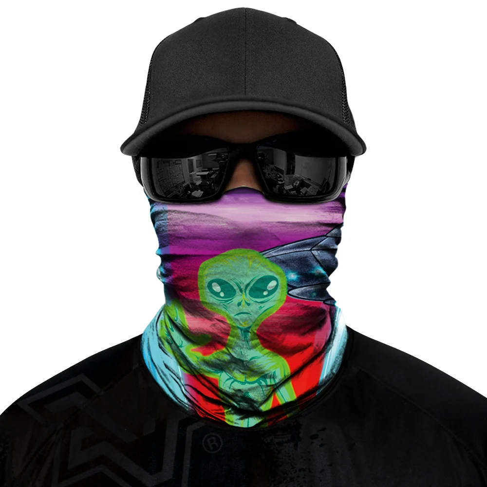 Alien Invasion Biker Mask - Purple/Green - Image 8
