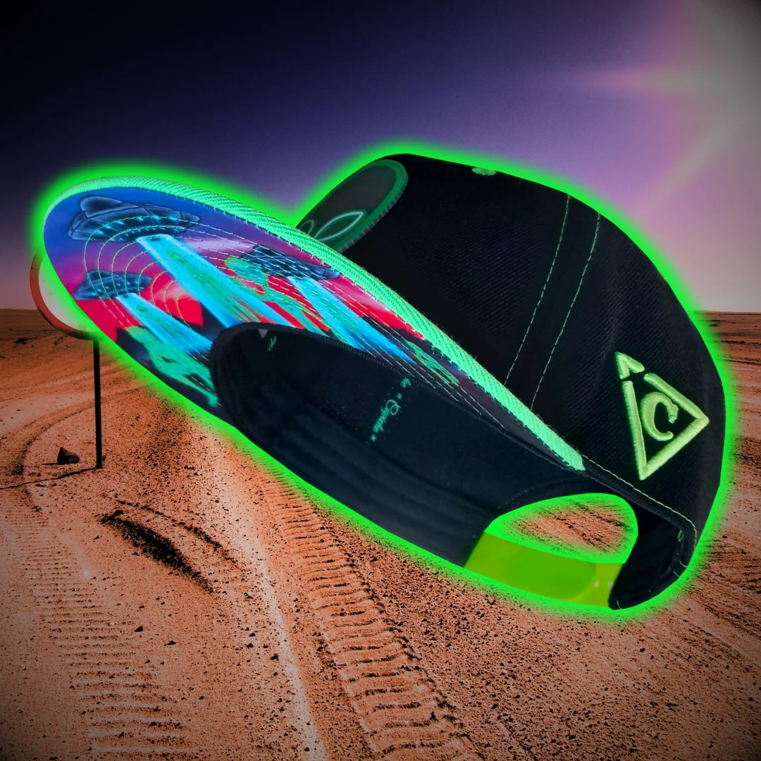 Alien Invasion Snapback - Black/Green - Image 7