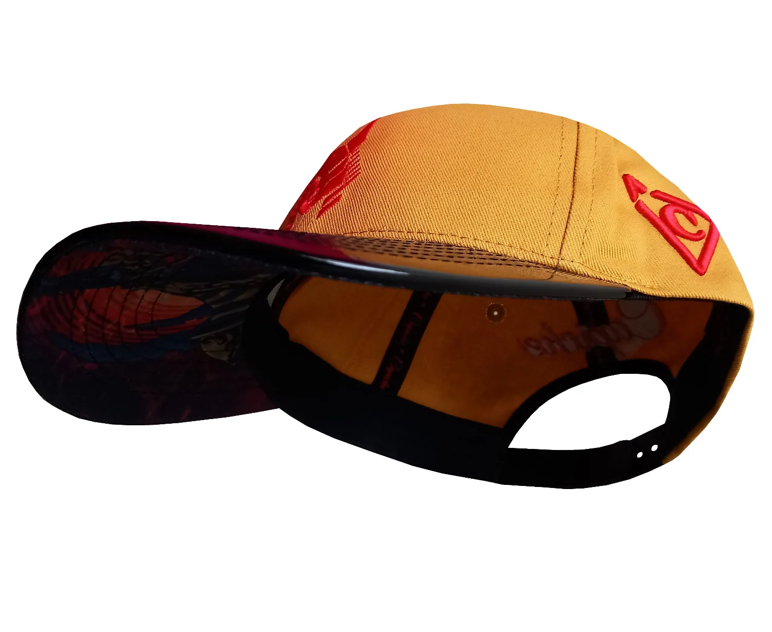 Anubis Curved Cap Child Size - Yellow/Metallic Black - Image 4