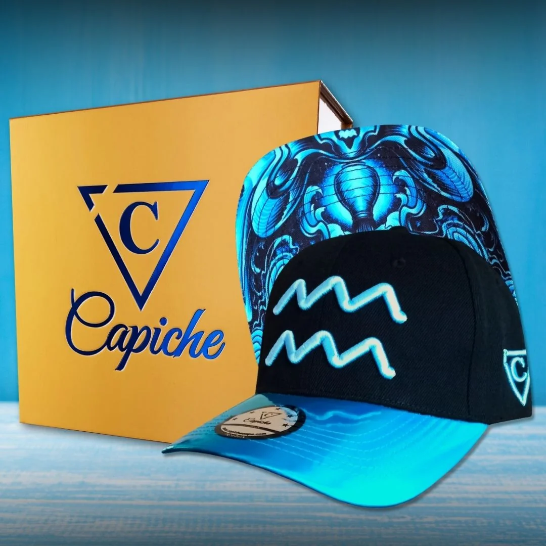 Aquarius Curved Cap - Black/Blue Metallic - Image 3