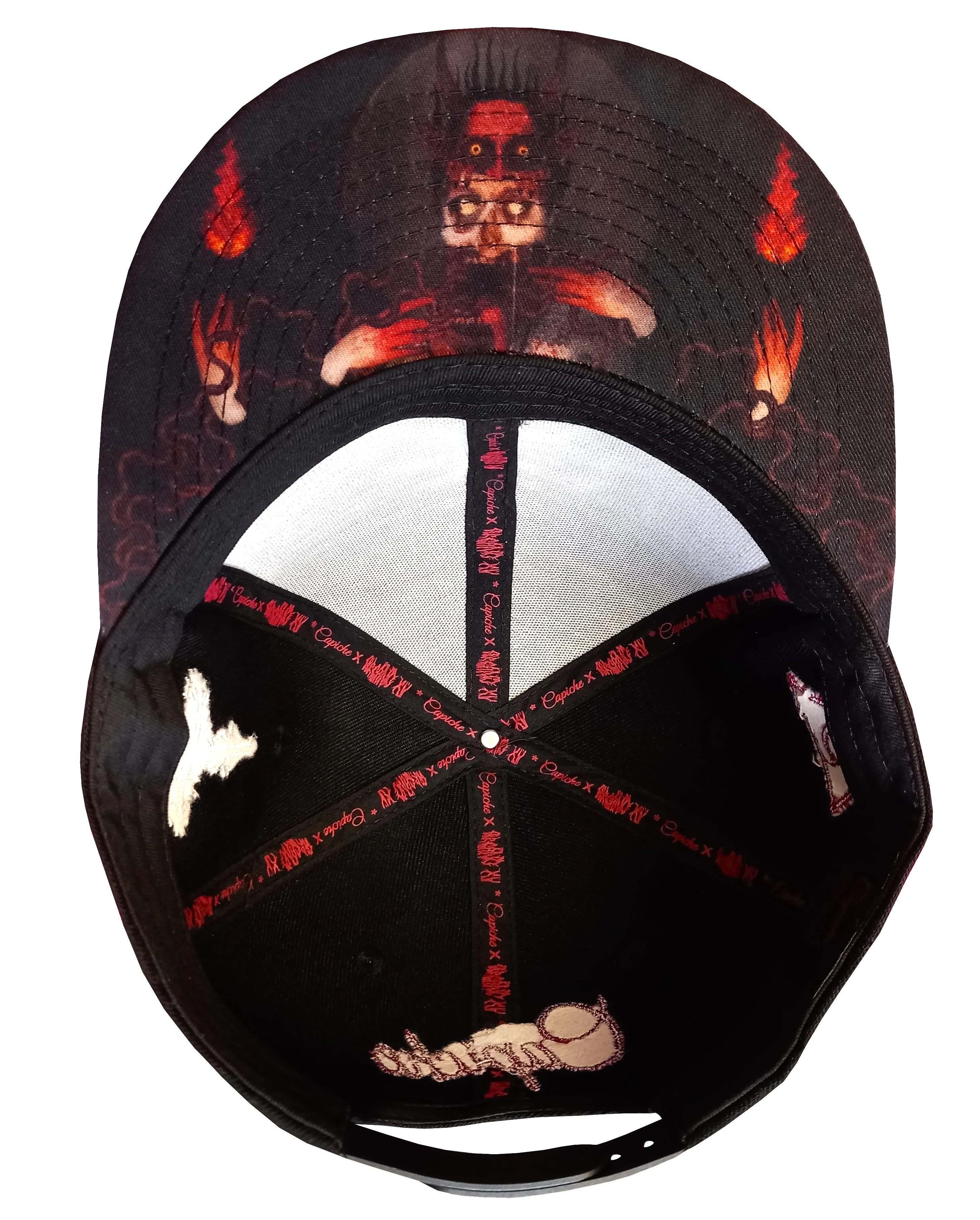 Arcano XV x Capiche Collab Snapback - Black/Red - Image 11