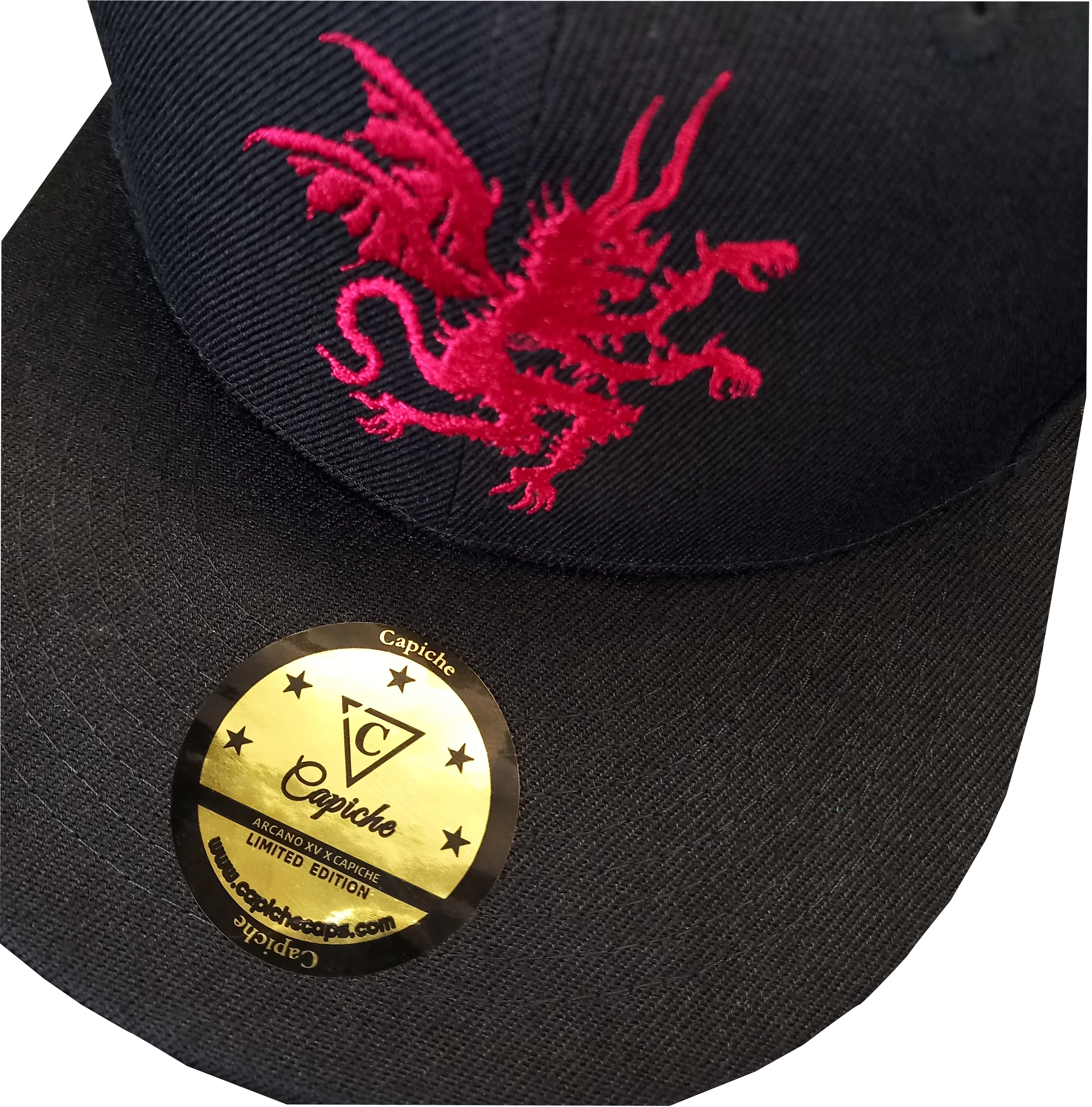 Arcano XV x Capiche Collab Snapback - Black/Red - Image 9