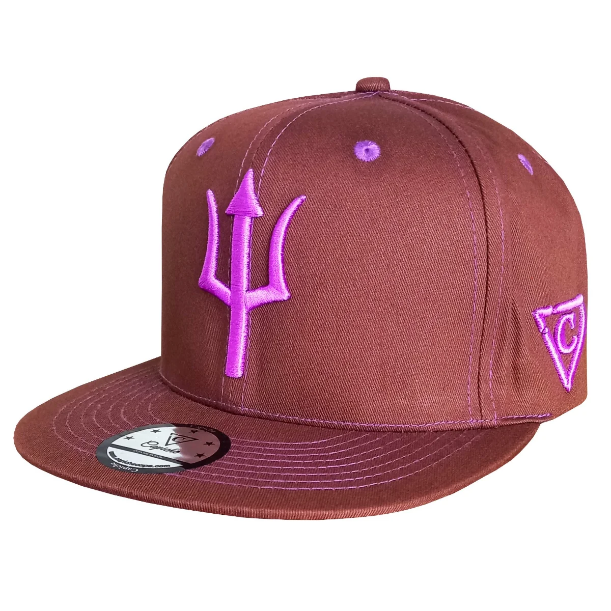 Argus Snapback - Brown/Purple Stitches - Image 15