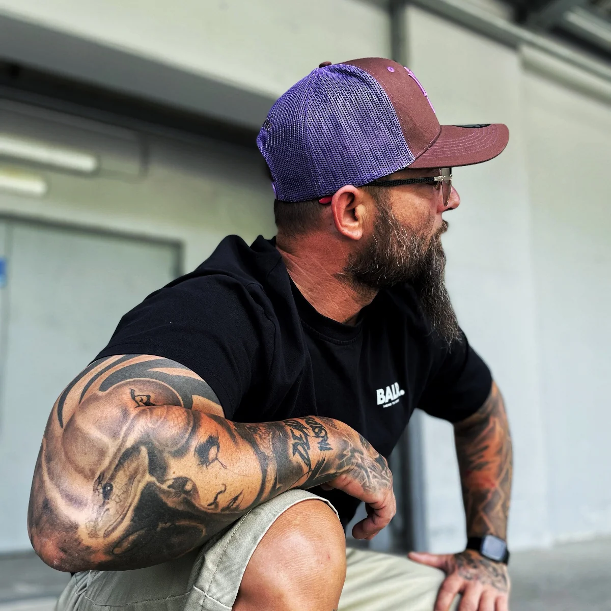 Argus Trucker Cap - Brown/Purple - Image 5