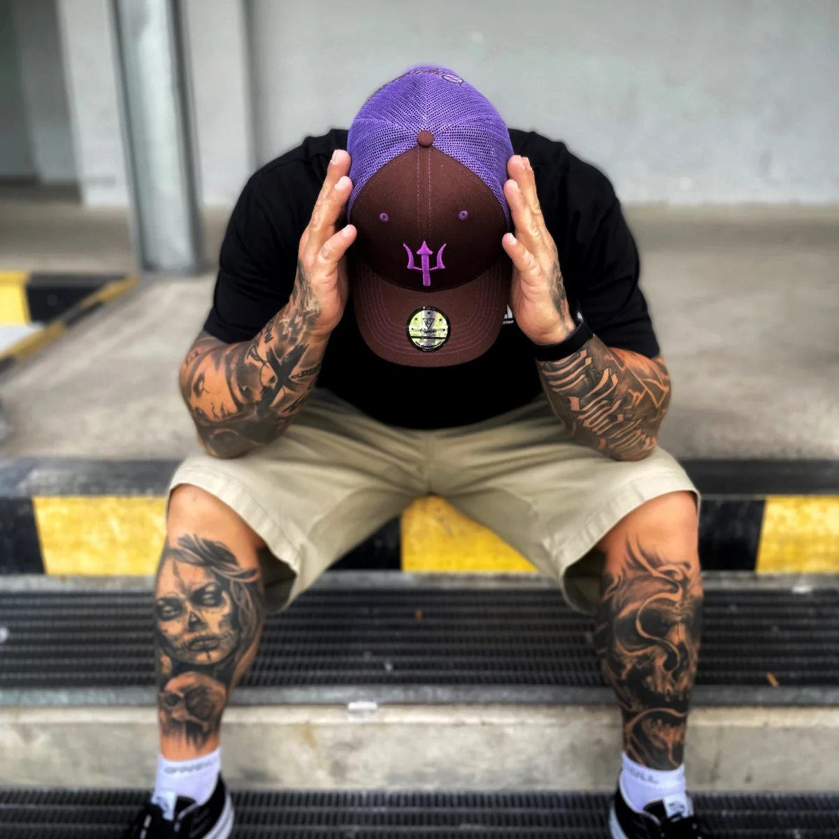 Argus Trucker Cap - Brown/Purple - Image 6