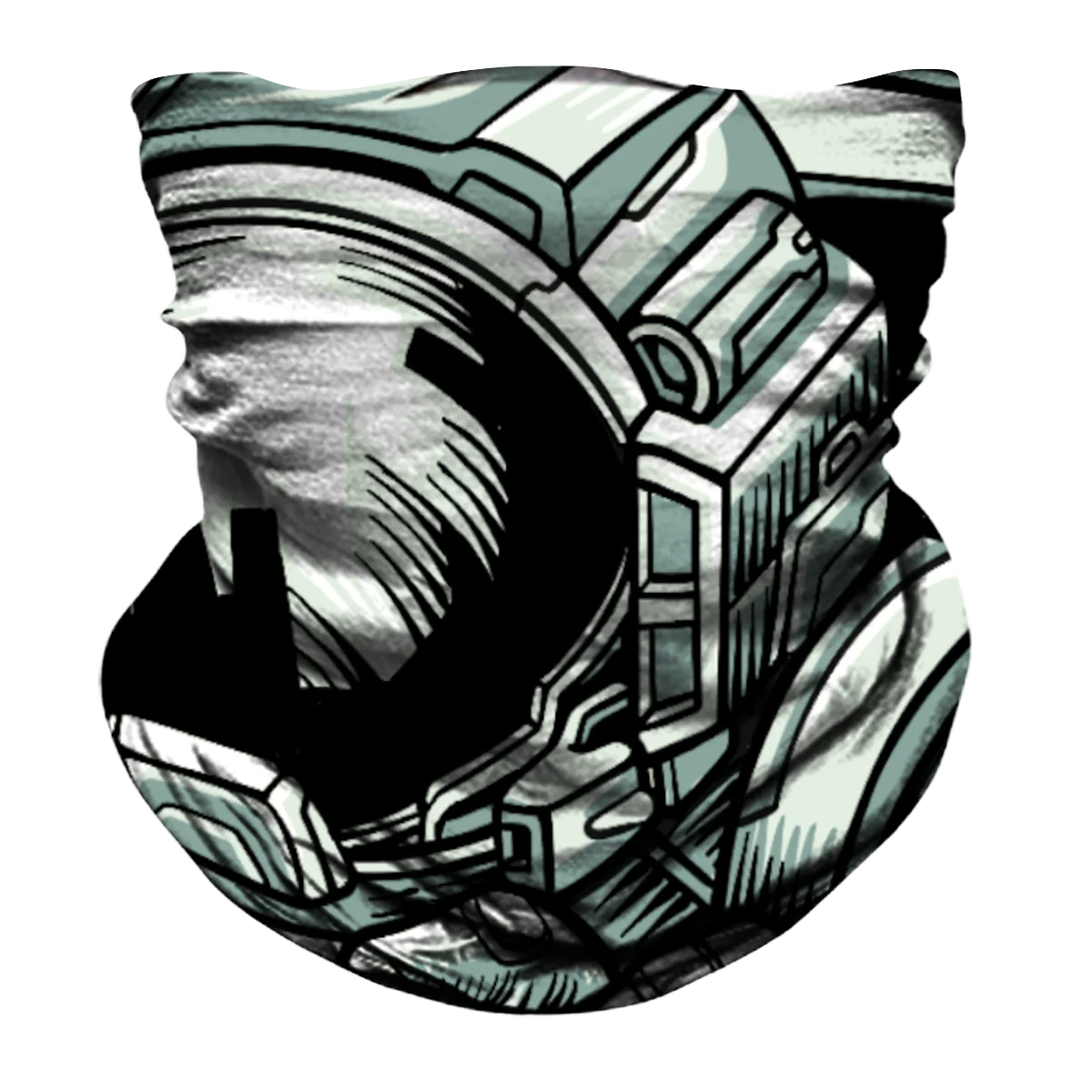 Astronaut in Space Biker Mask - Grey - Image 4