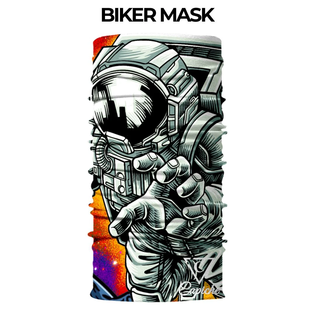 Astronaut in Space Biker Mask - Grey - Image 5