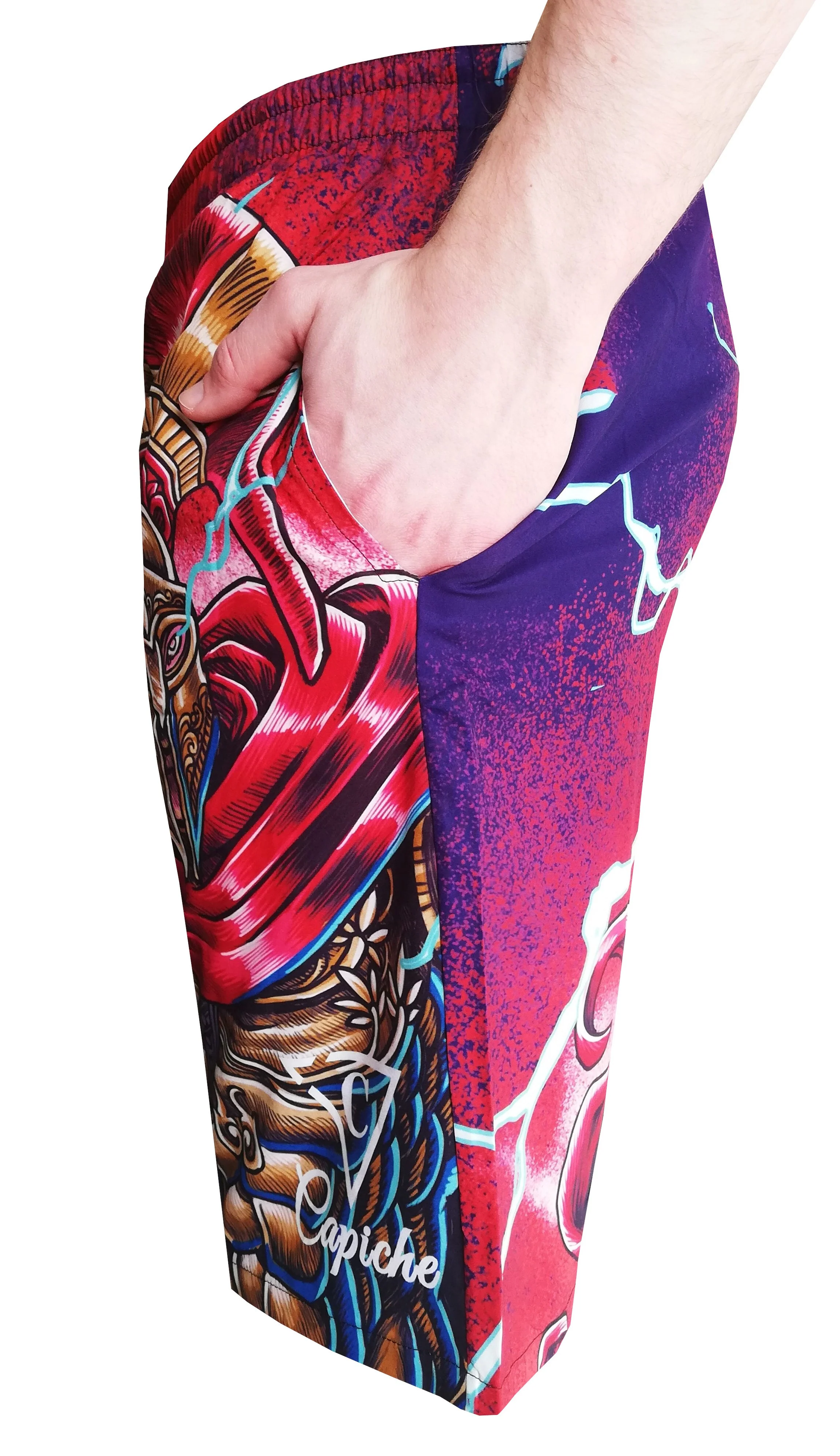 Athenian Hoplite Swim Short - Red - Image 6