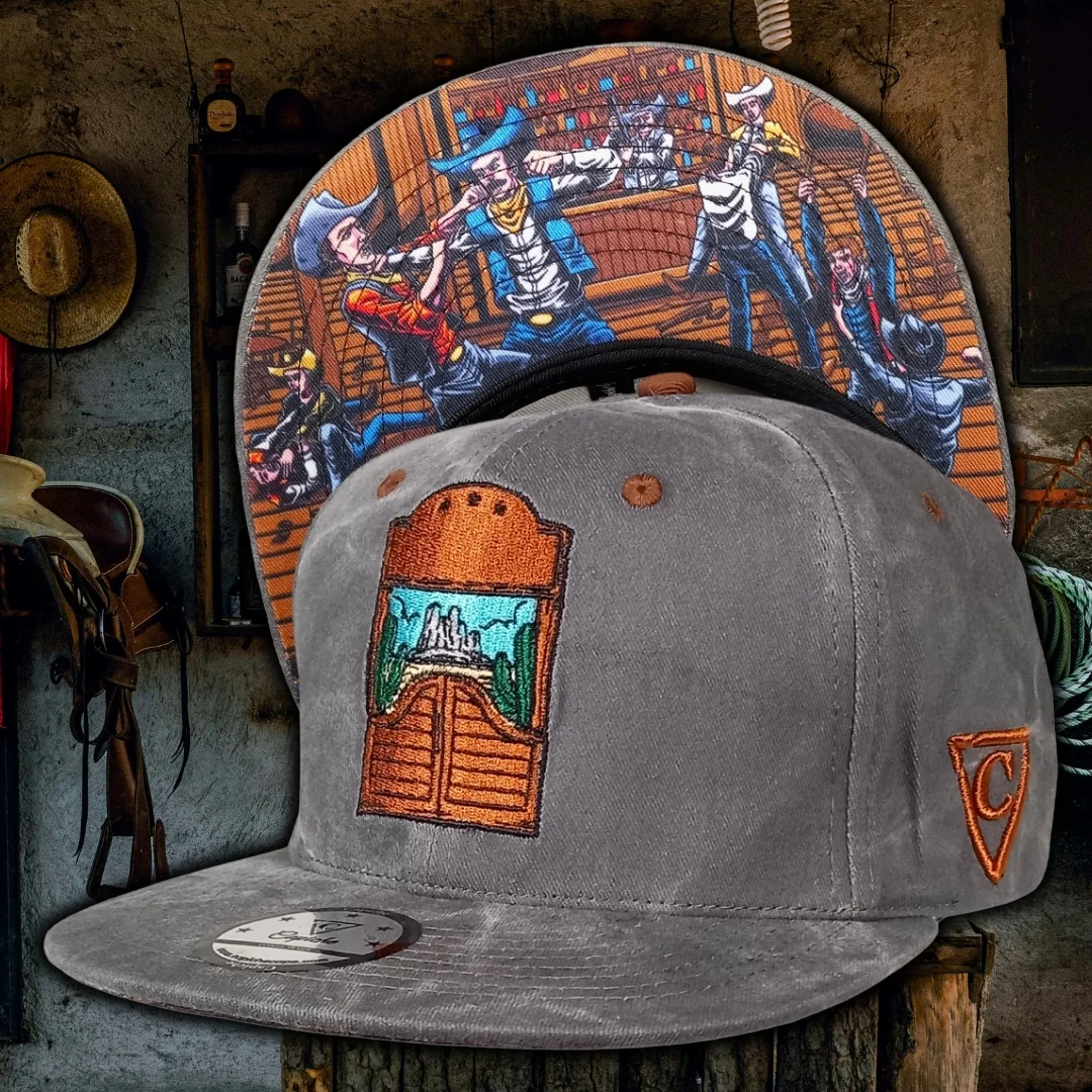 Bar Fight Snapback - Grey Washed Fabric - Image 12