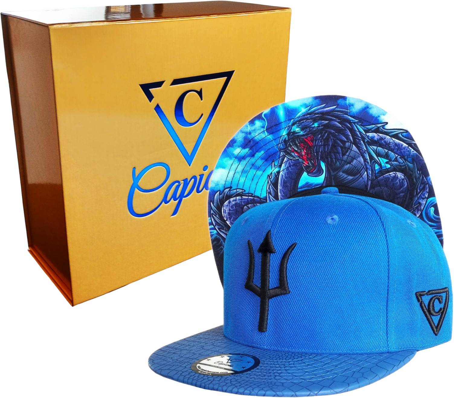 Basilisk Snapback - Blue & Artificial Leather - Image 3