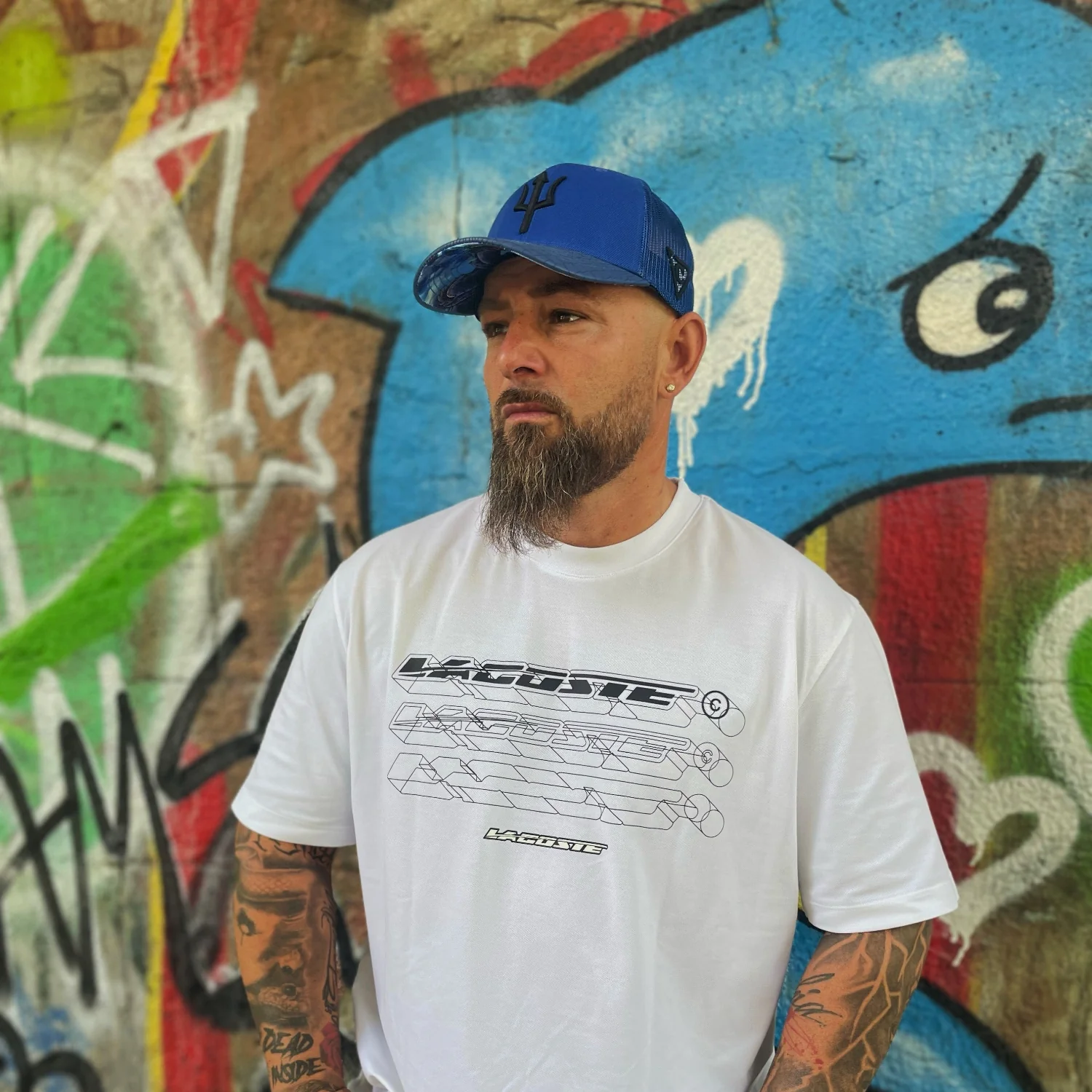 Basilisk Trucker Cap - Blue & Artificial Leather - Image 7