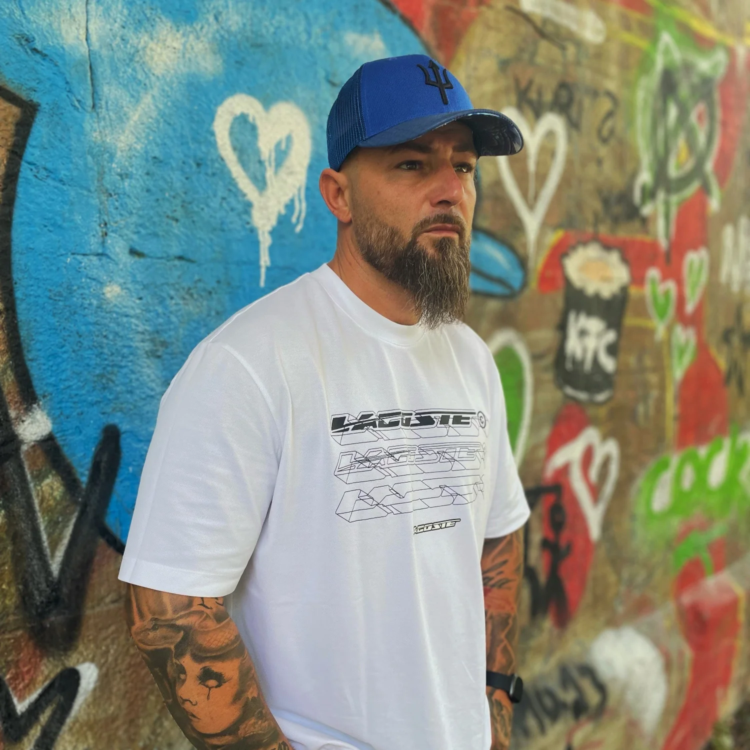 Basilisk Trucker Cap - Blue & Artificial Leather - Image 9