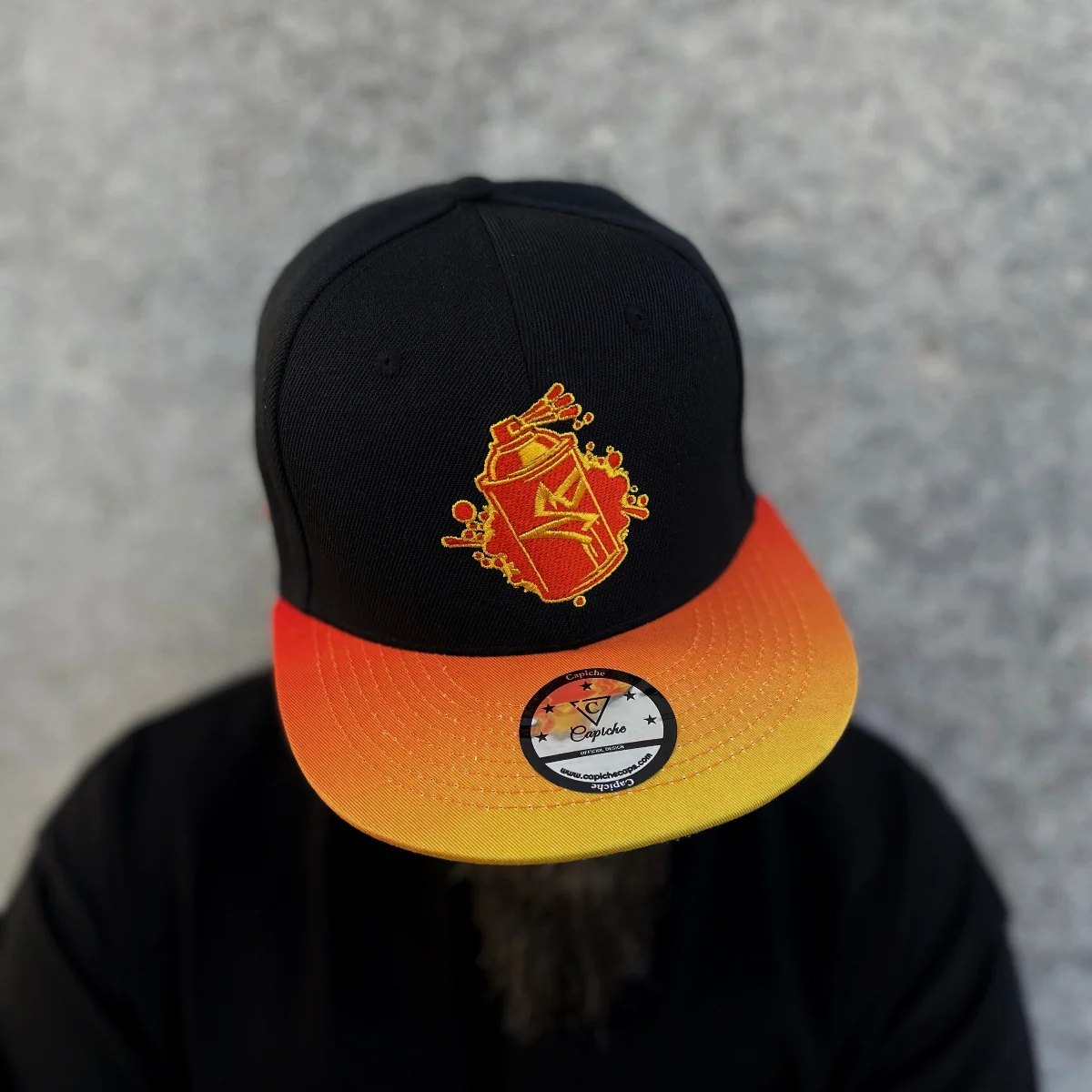 Beatboxer Snapback - Black/Orange Ombre - Image 11
