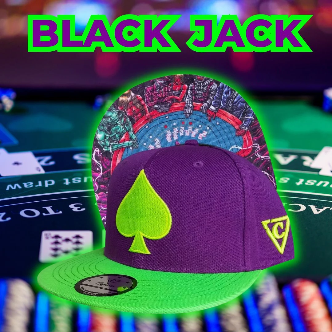 Black Jack Snapback - Purple/Neon Green - Image 12