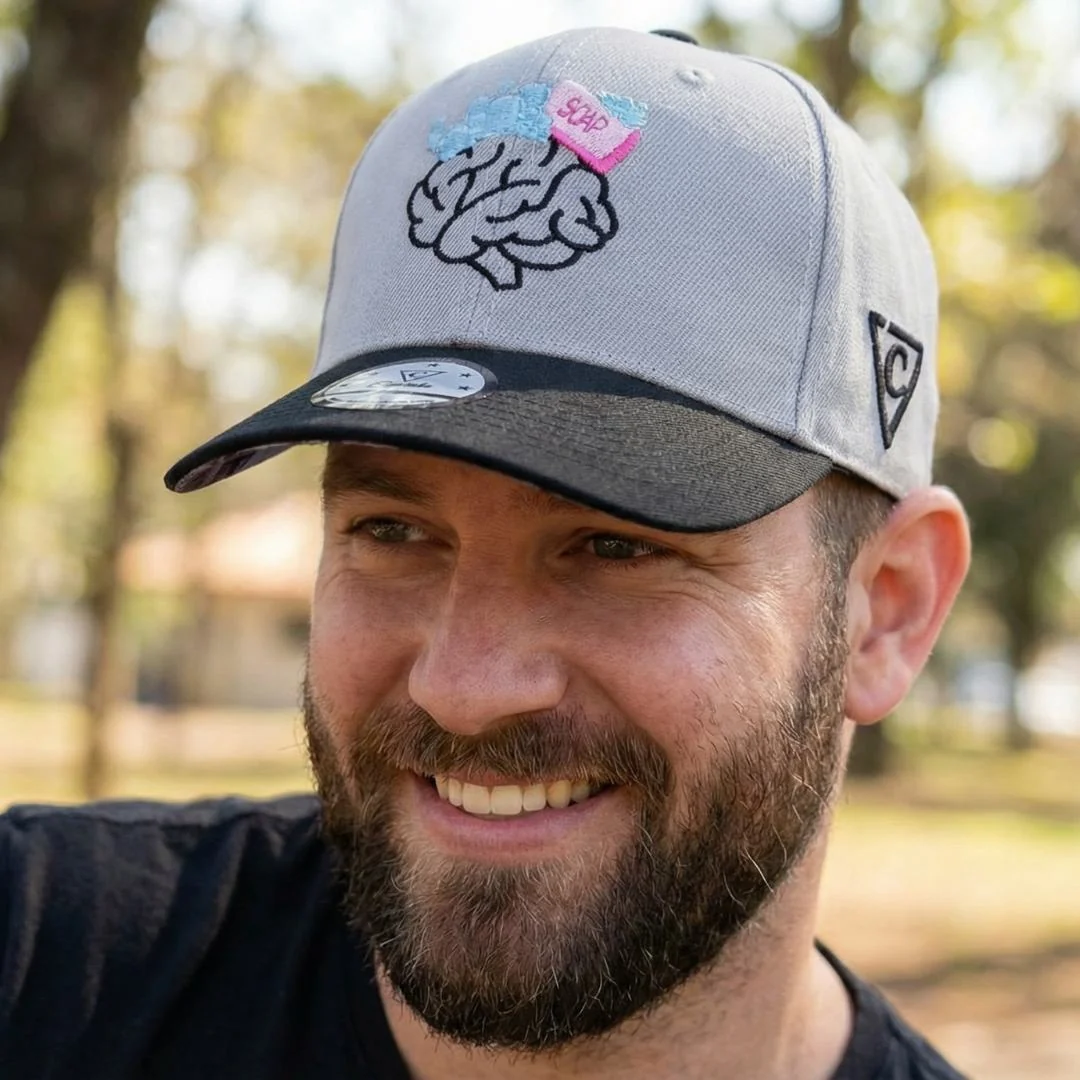 Brainwashed Curved Cap - Grey/Black - Image 2