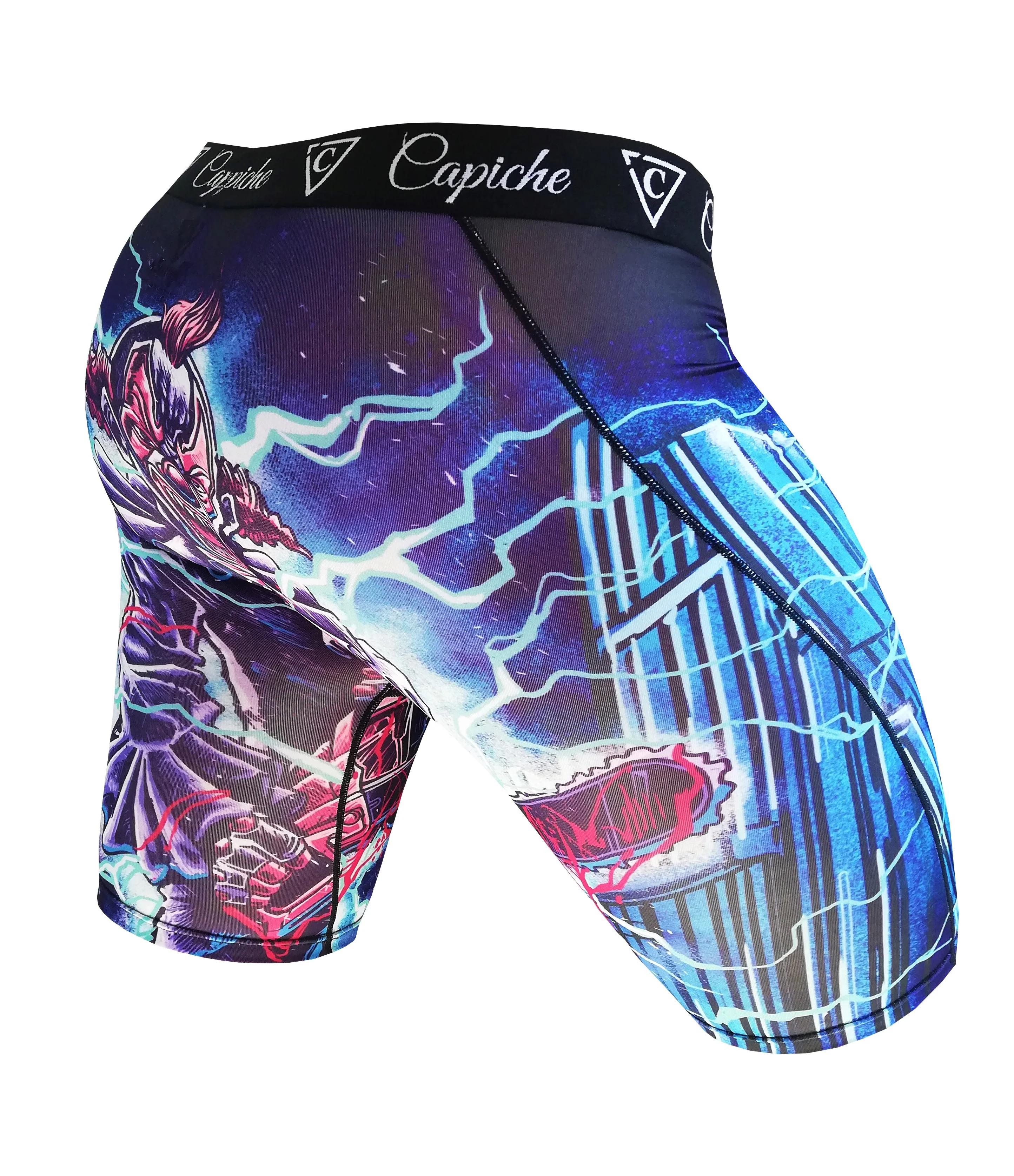 Chainsaw Clown Long Mens Underwear - Blue - Image 3