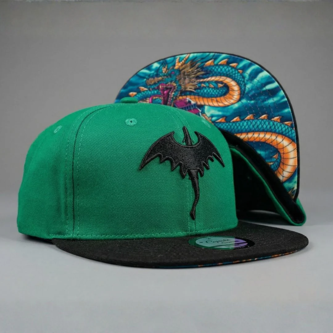 Chinese Dragon Snapback - Green/Black - Image 4