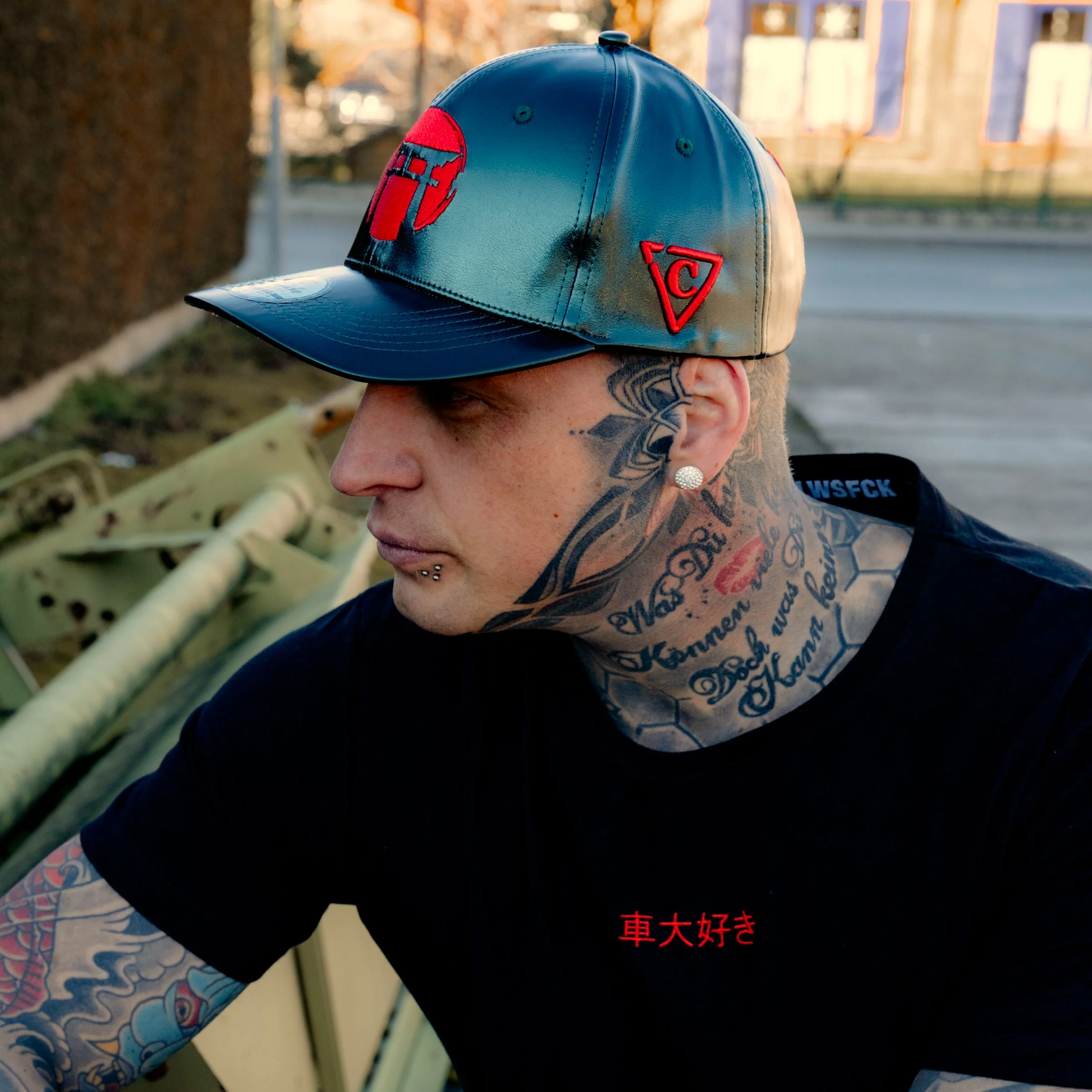 LIMITED EDITION Chrome Samurai Curved Cap - Deep Green Oil Crackling Metallic - Image 6