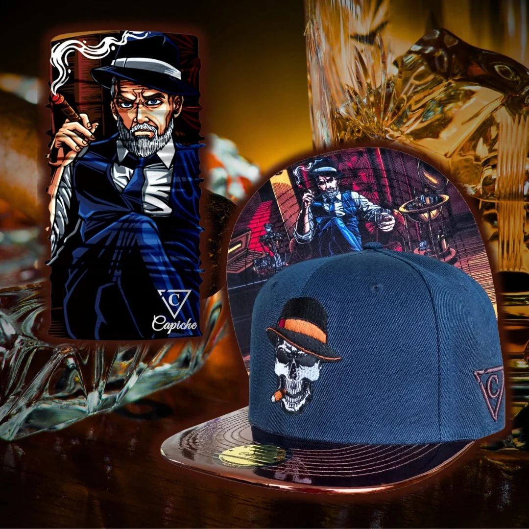 Cigar Biker Mask - Dark Blue/Brown - Image 3