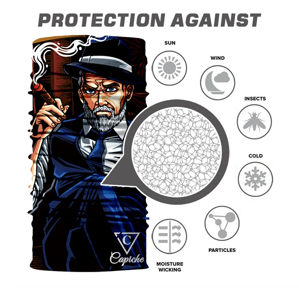 Cigar Biker Mask - Dark Blue/Brown - Image 5