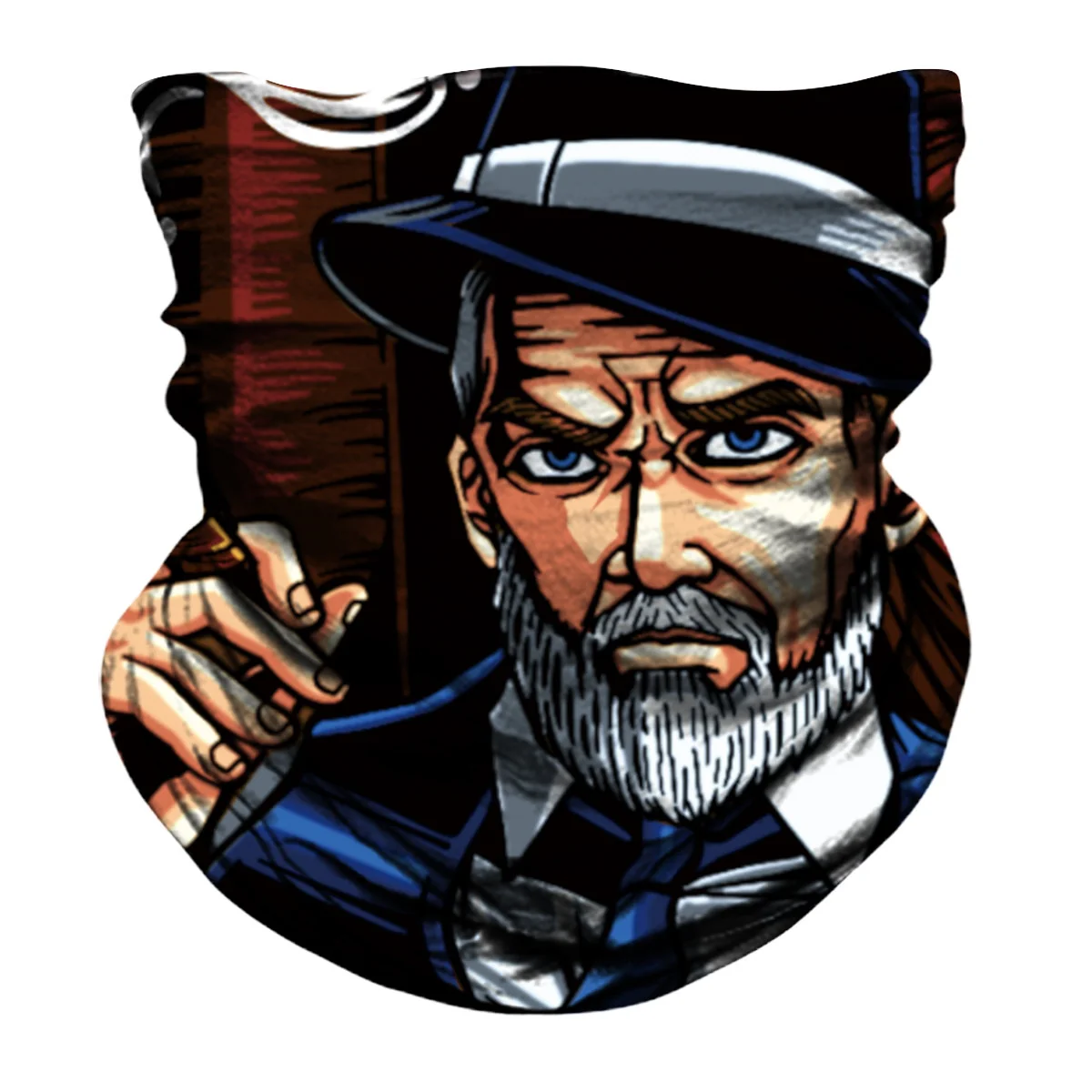 Cigar Biker Mask - Dark Blue/Brown - Image 6