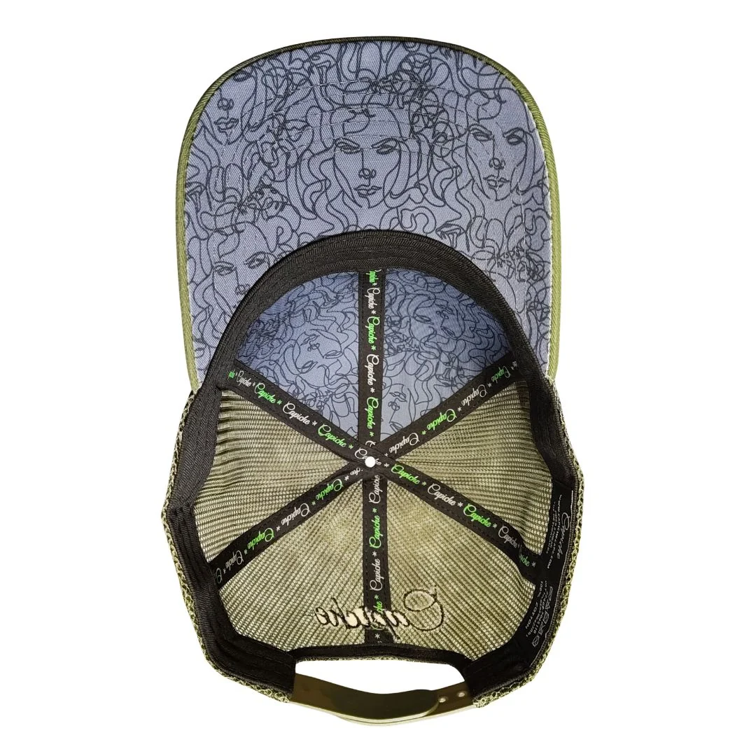Clean Greek Medusa Trucker Cap - Green - Image 6