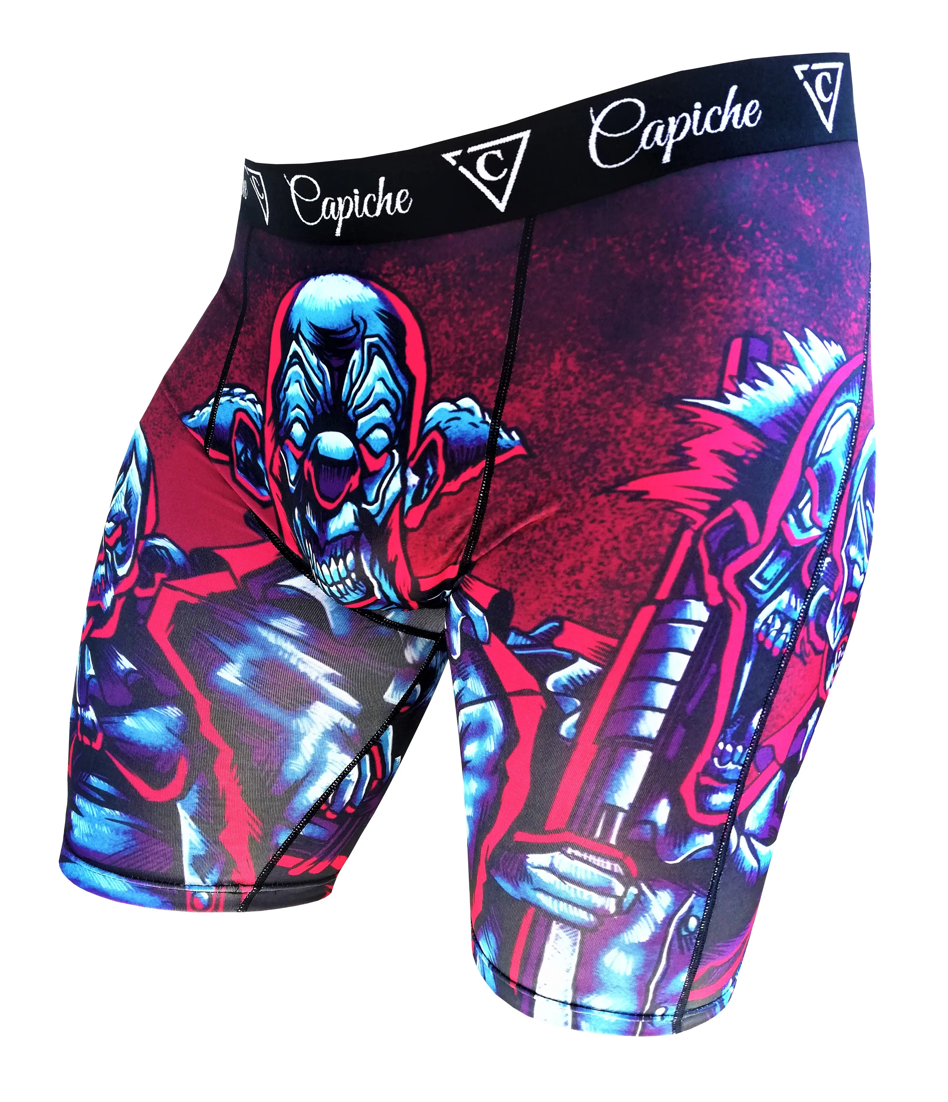 Clown Gang Long Mens Underwear - Blue/Red - Image 3