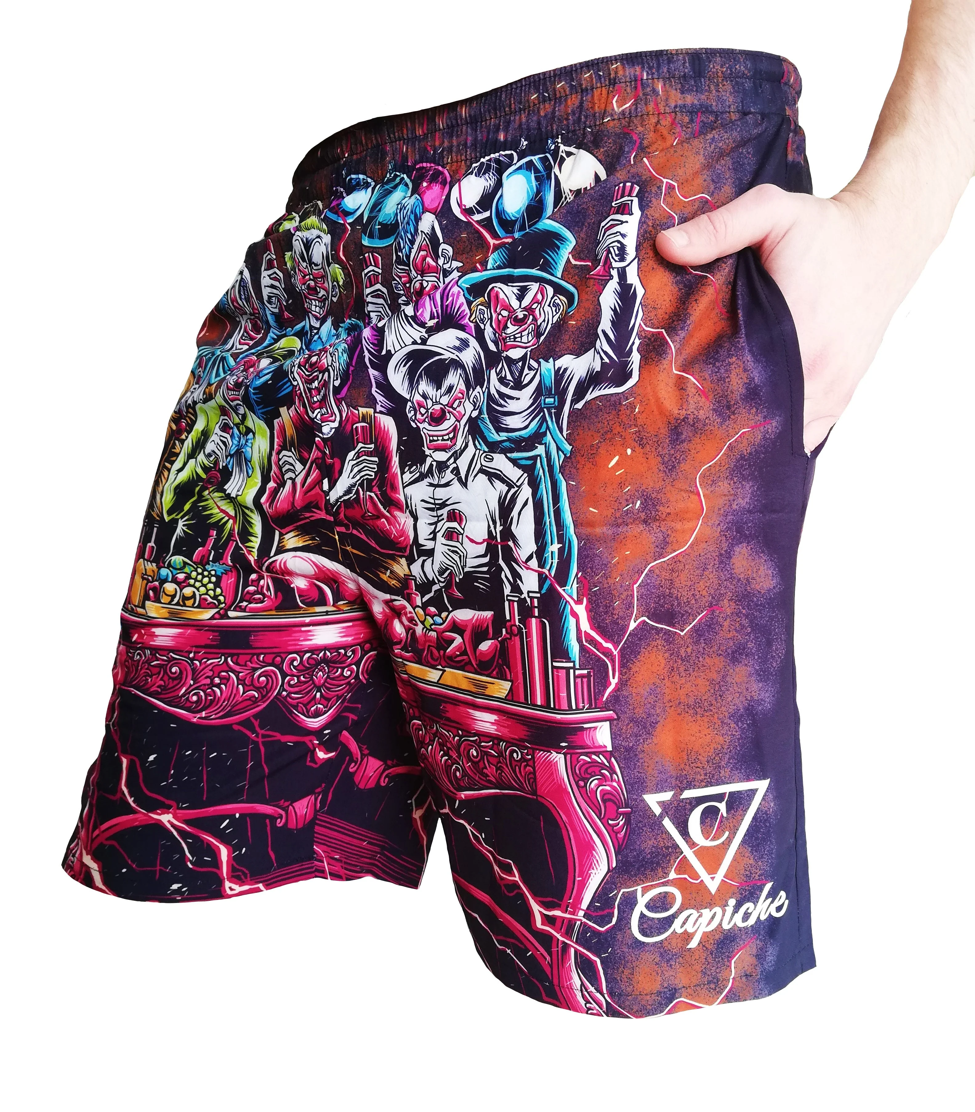 Clown Party Swim Short - Red/Brown - Image 6