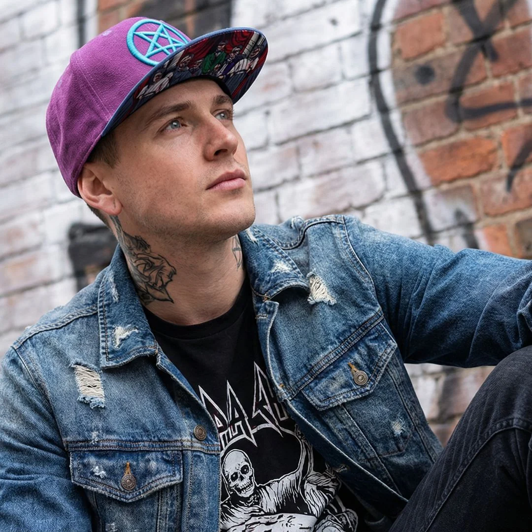 Cursed Family Snapback - Purple/Blue Suede - Image 6