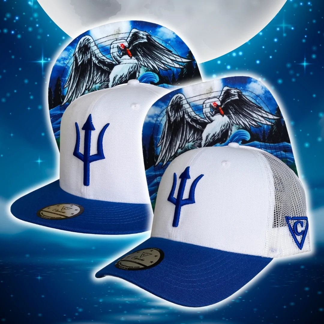 Cycnus Trucker Cap - White/Blue - Image 4