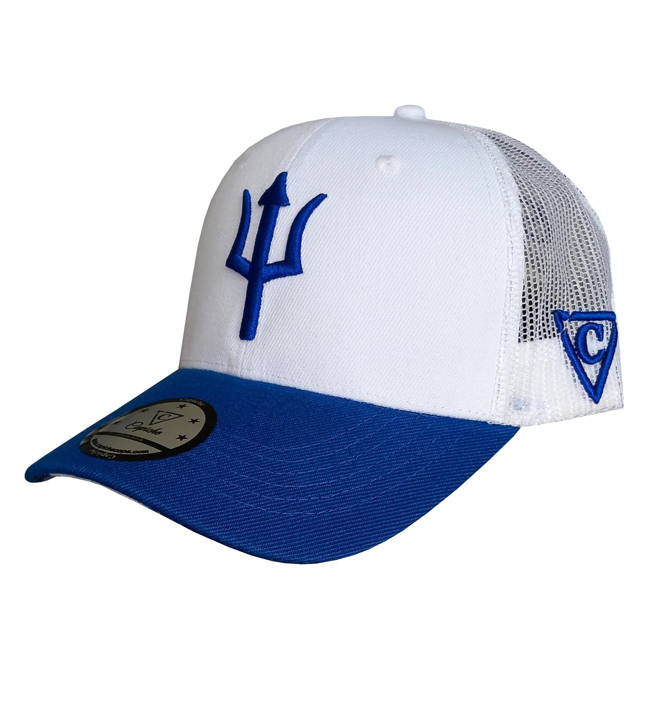 Cycnus Trucker Cap - White/Blue - Image 7