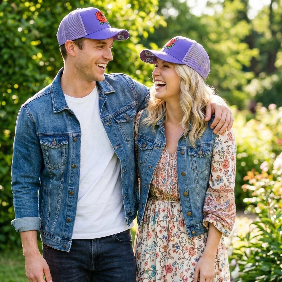 Day Of The Dead 1 Trucker Cap - Purple - Image 2