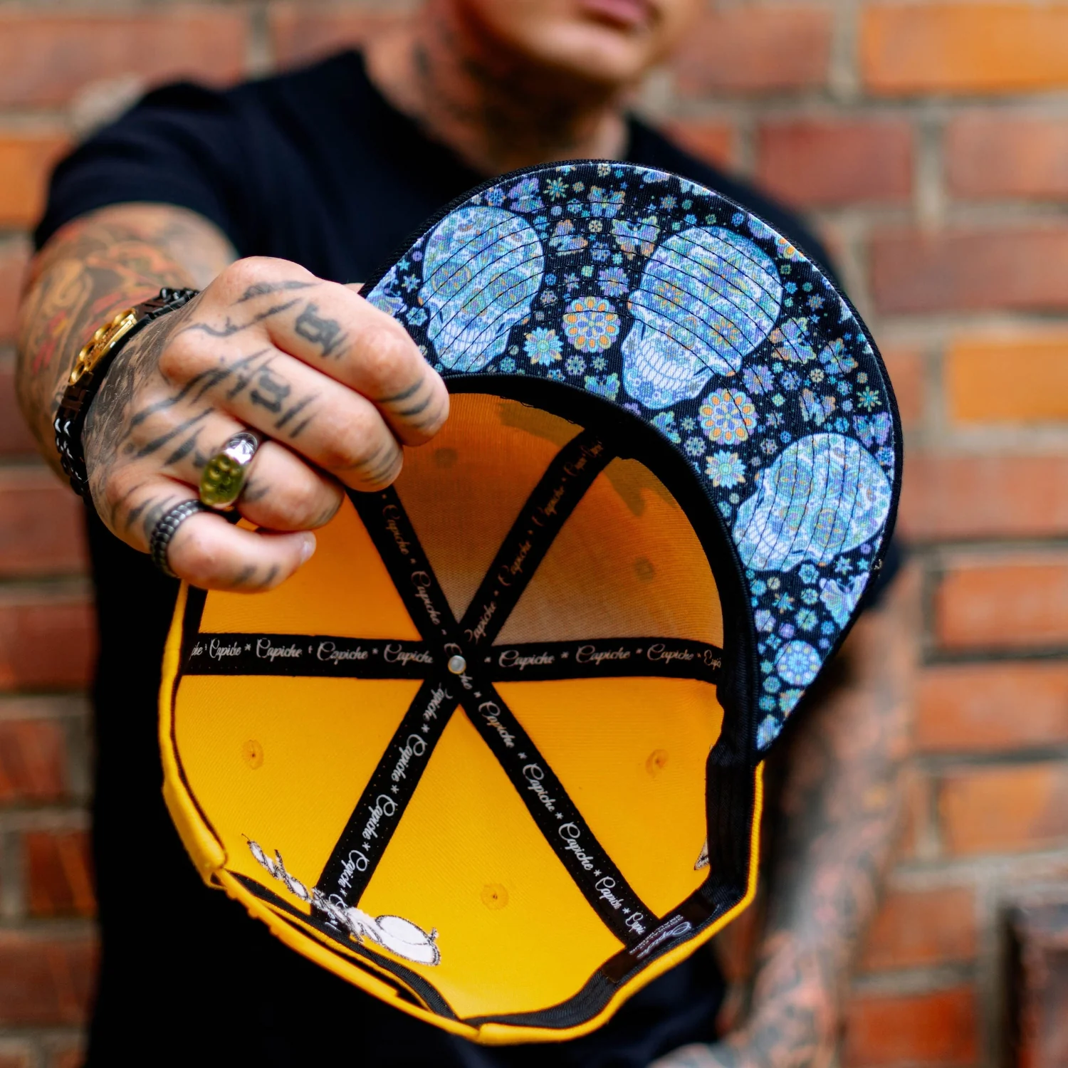 Day Of The Dead 2 Snapback - Yellow - Image 3