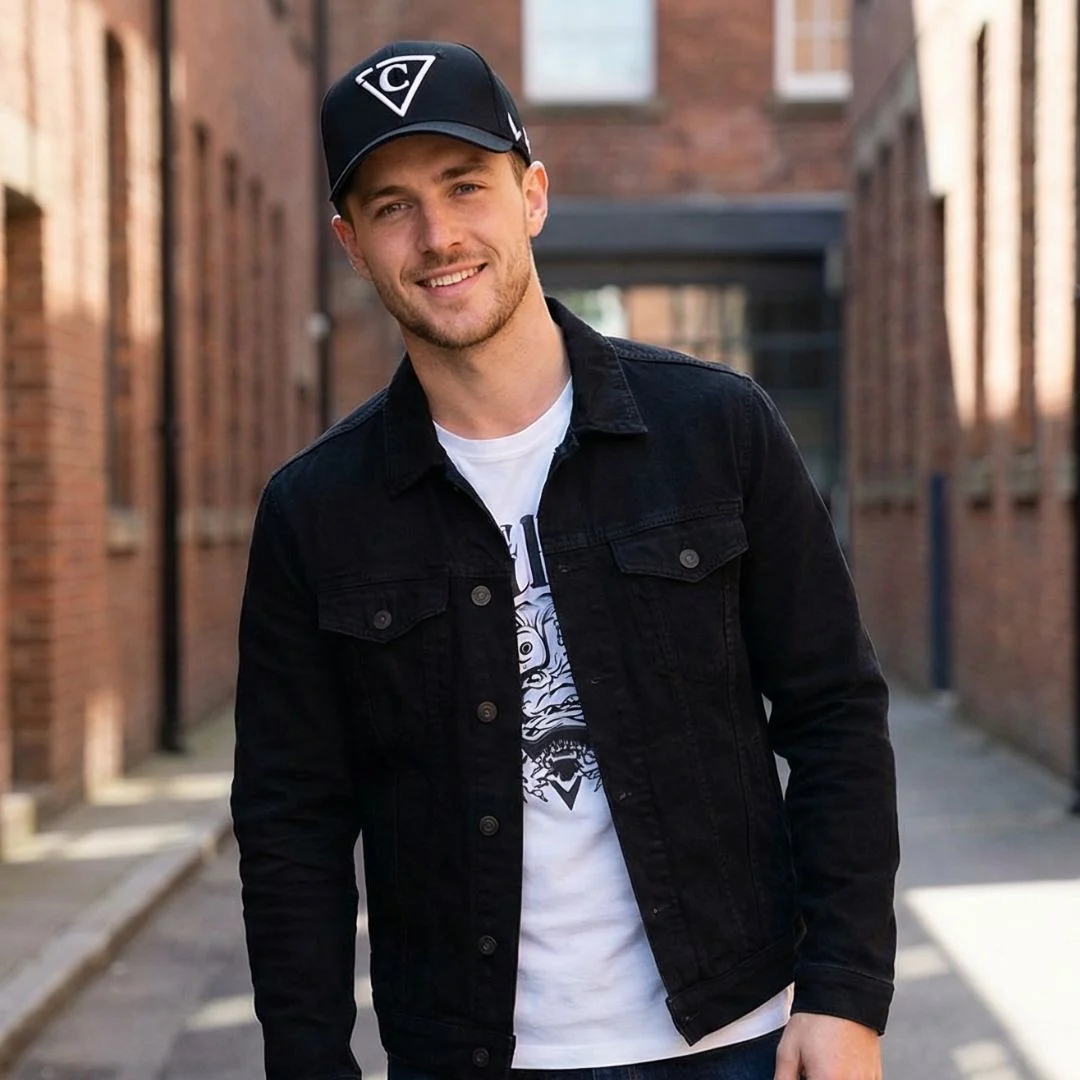 Devilish Curved Baseball Cap - Black - Image 7