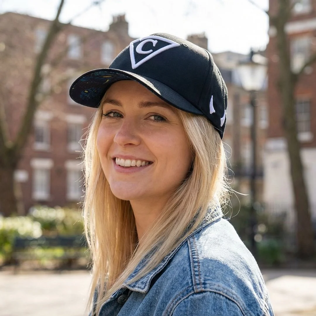 Devilish Curved Baseball Cap - Black - Image 9