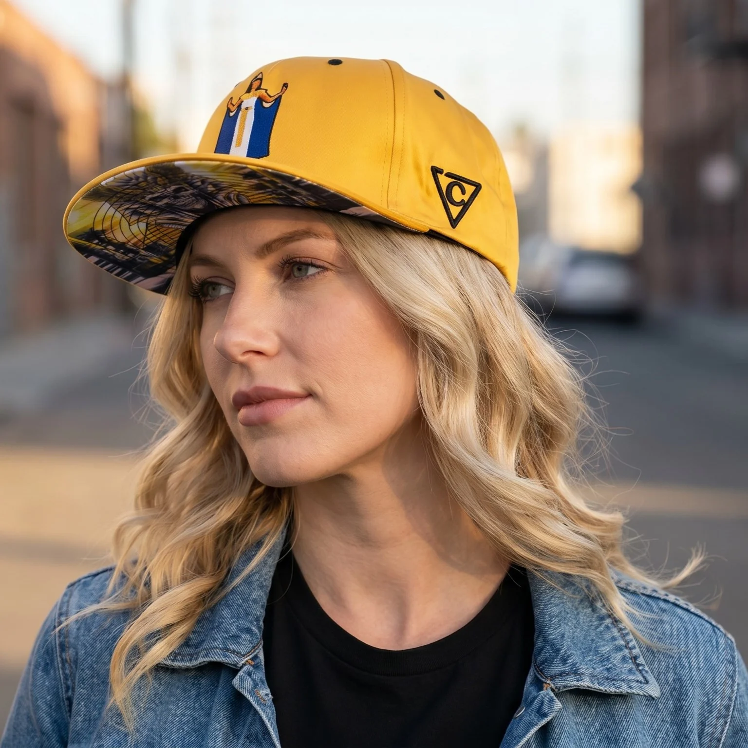 LIMITED EDITION Egyptian Night Snapback - Yellow Satin - Image 3