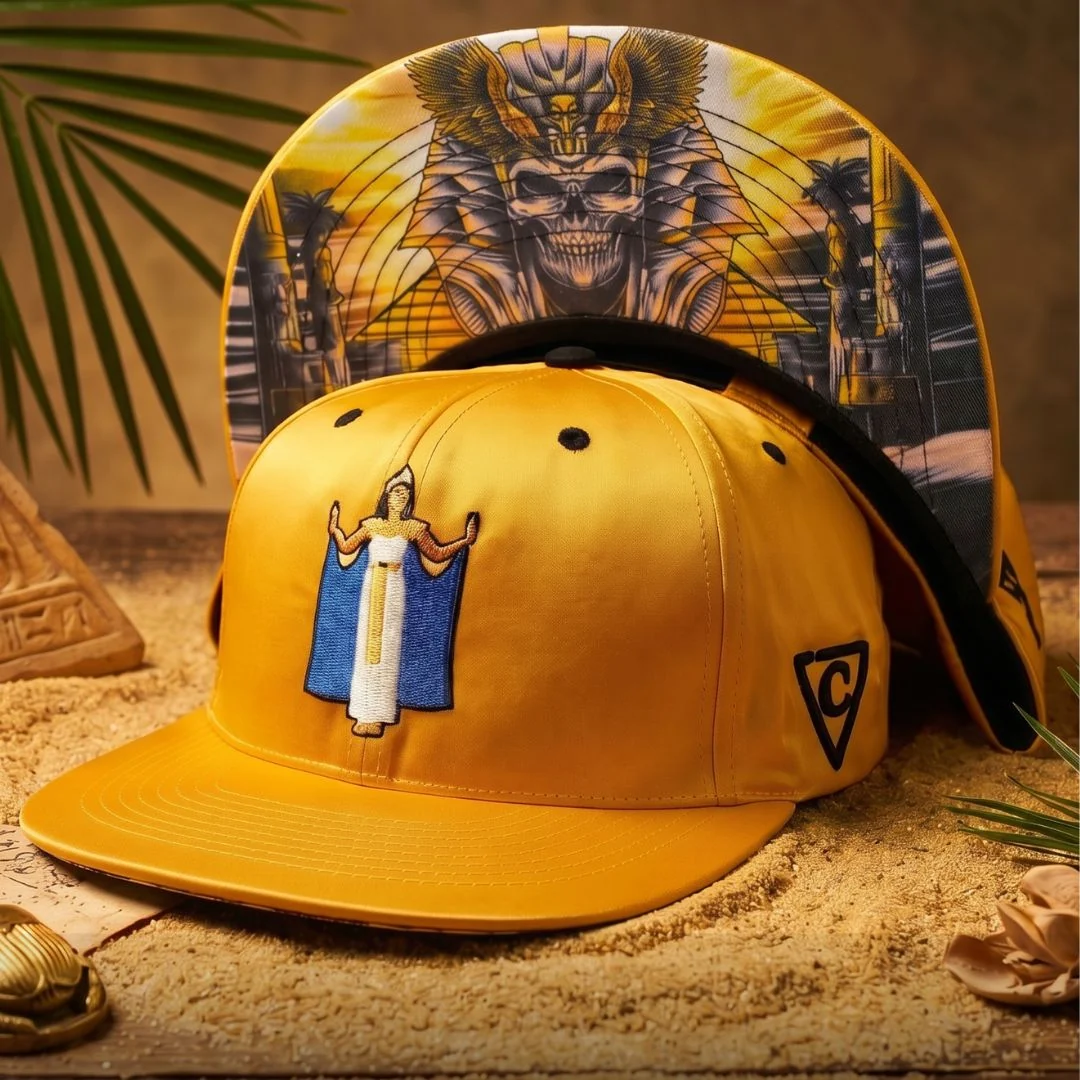 LIMITED EDITION Egyptian Night Snapback - Yellow Satin - Image 9