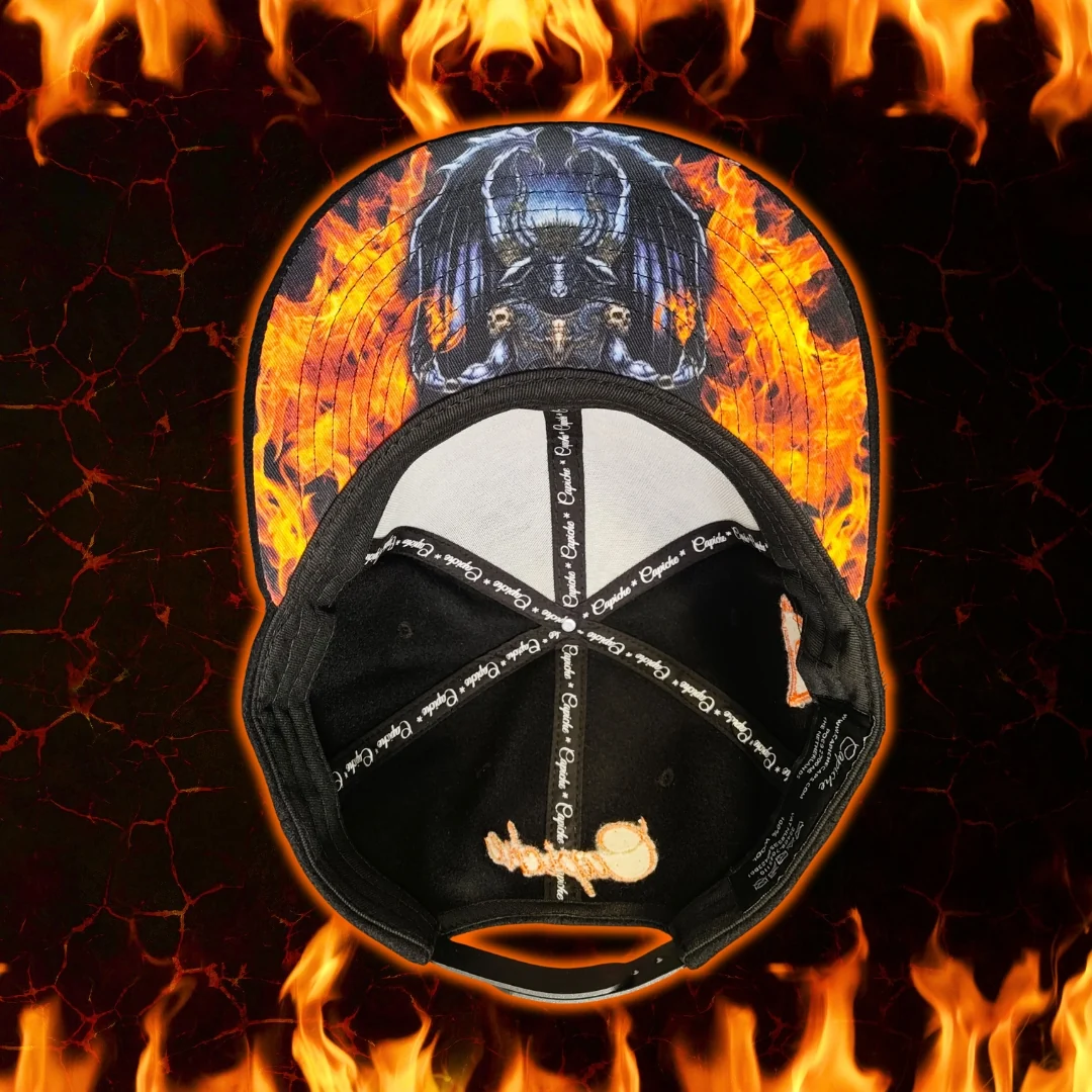 Fire Bull Snapback - Black Soft Felt Fabric - Image 20