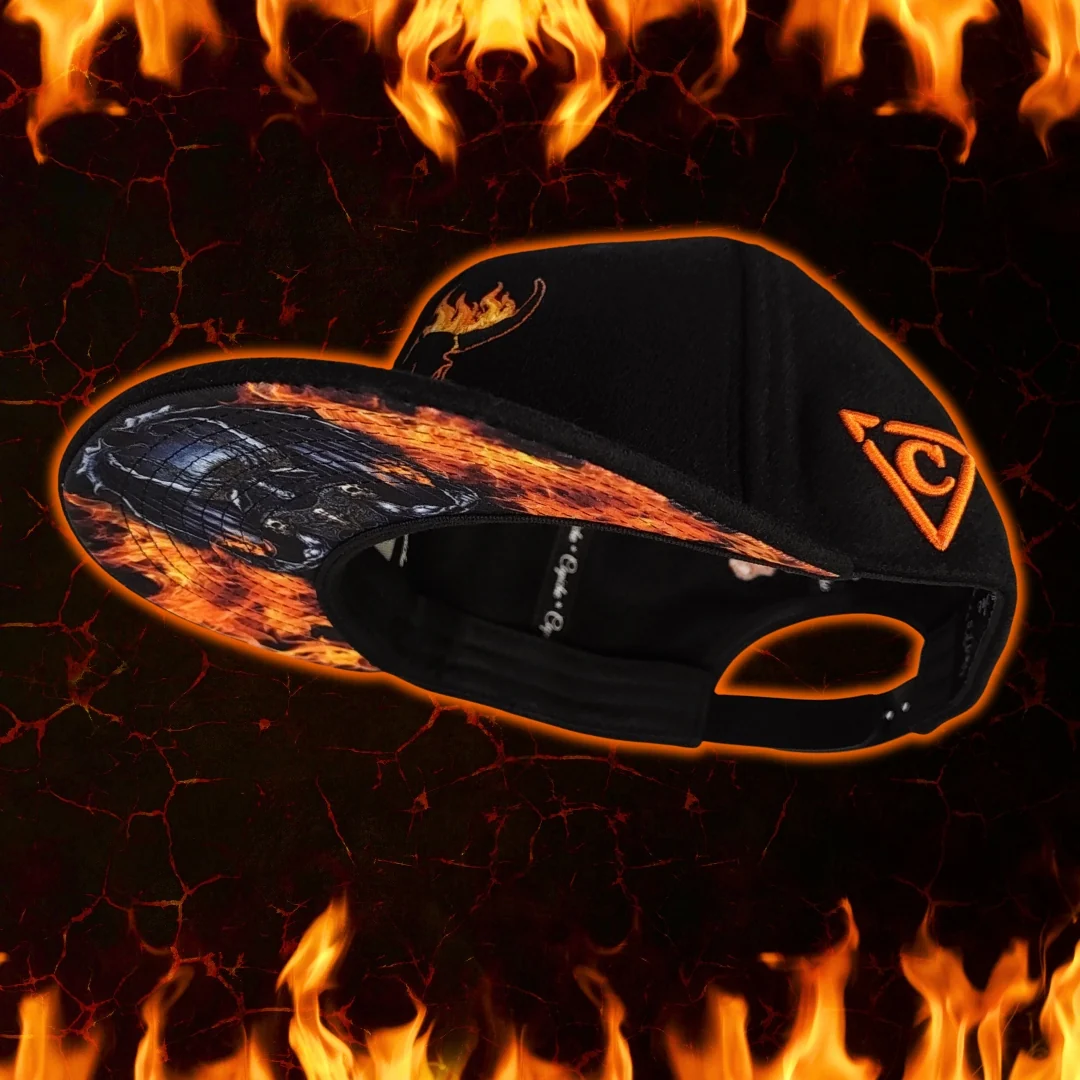 Fire Bull Snapback - Black Soft Felt Fabric - Image 21