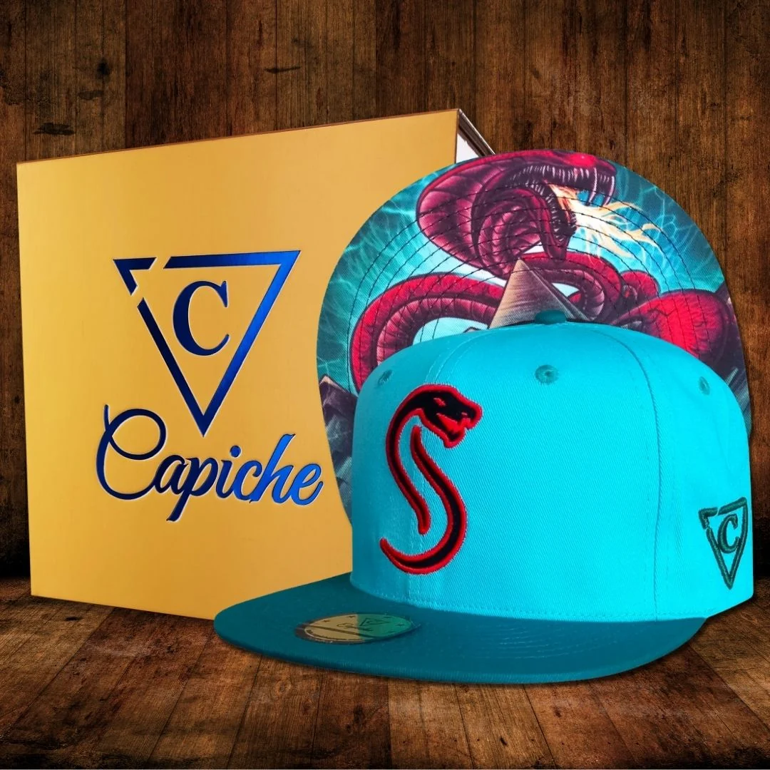 Fire Snake Snapback - Blue - Image 3