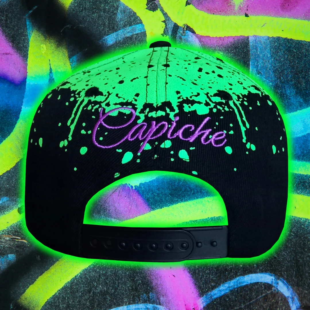 Freestyler Snapback - Black/Green Graffiti Spray - Image 15