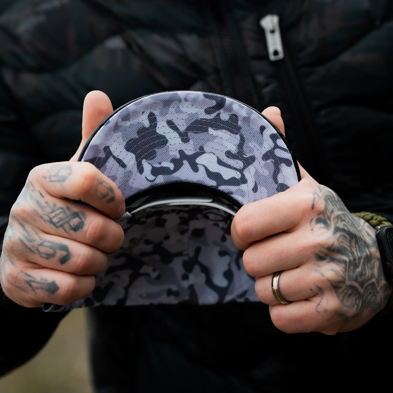 Grey Camo Snapback - Grey - Image 5
