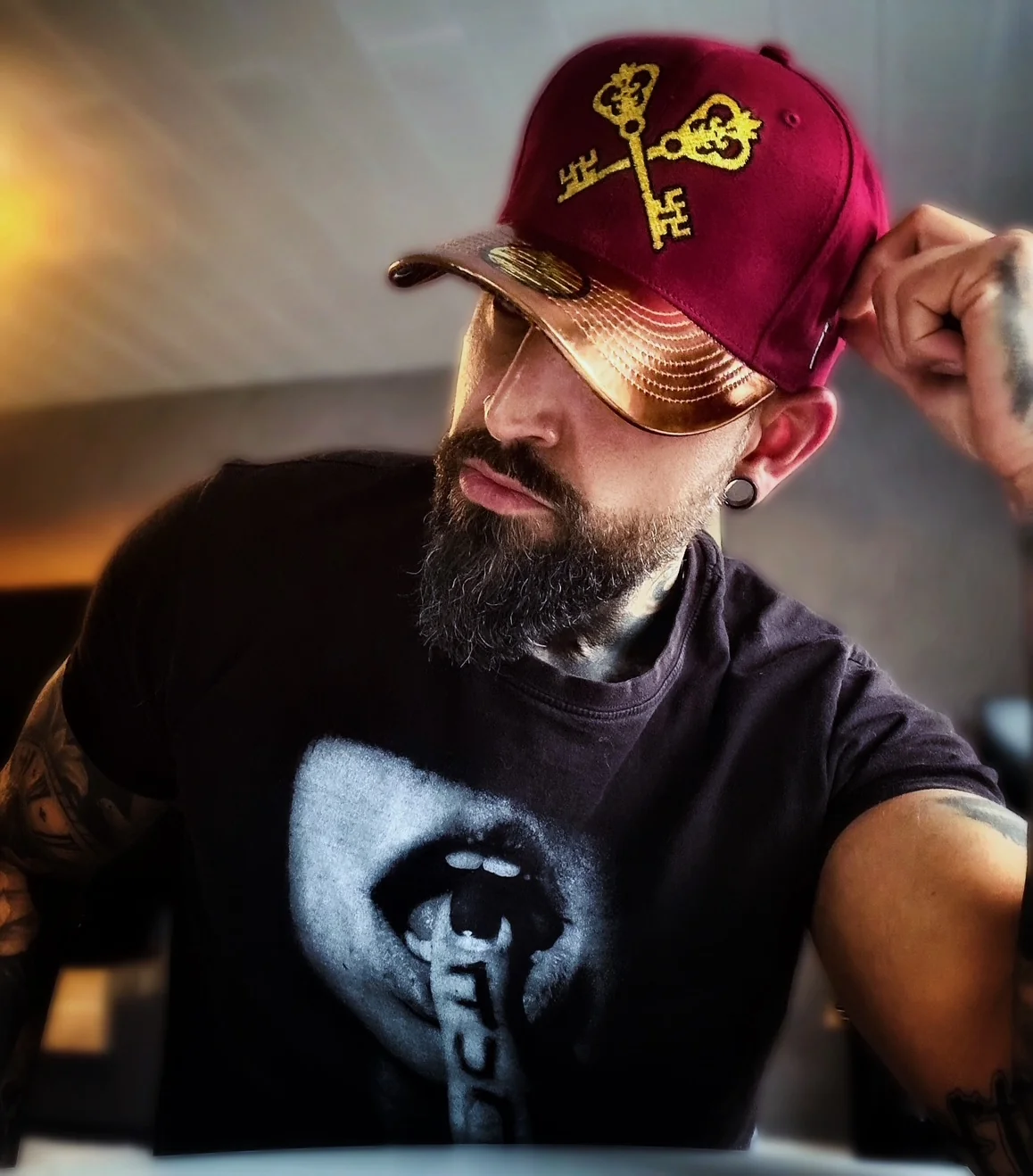 Hidden Room Snapback - Dark Red/Brown Metallic - Image 4