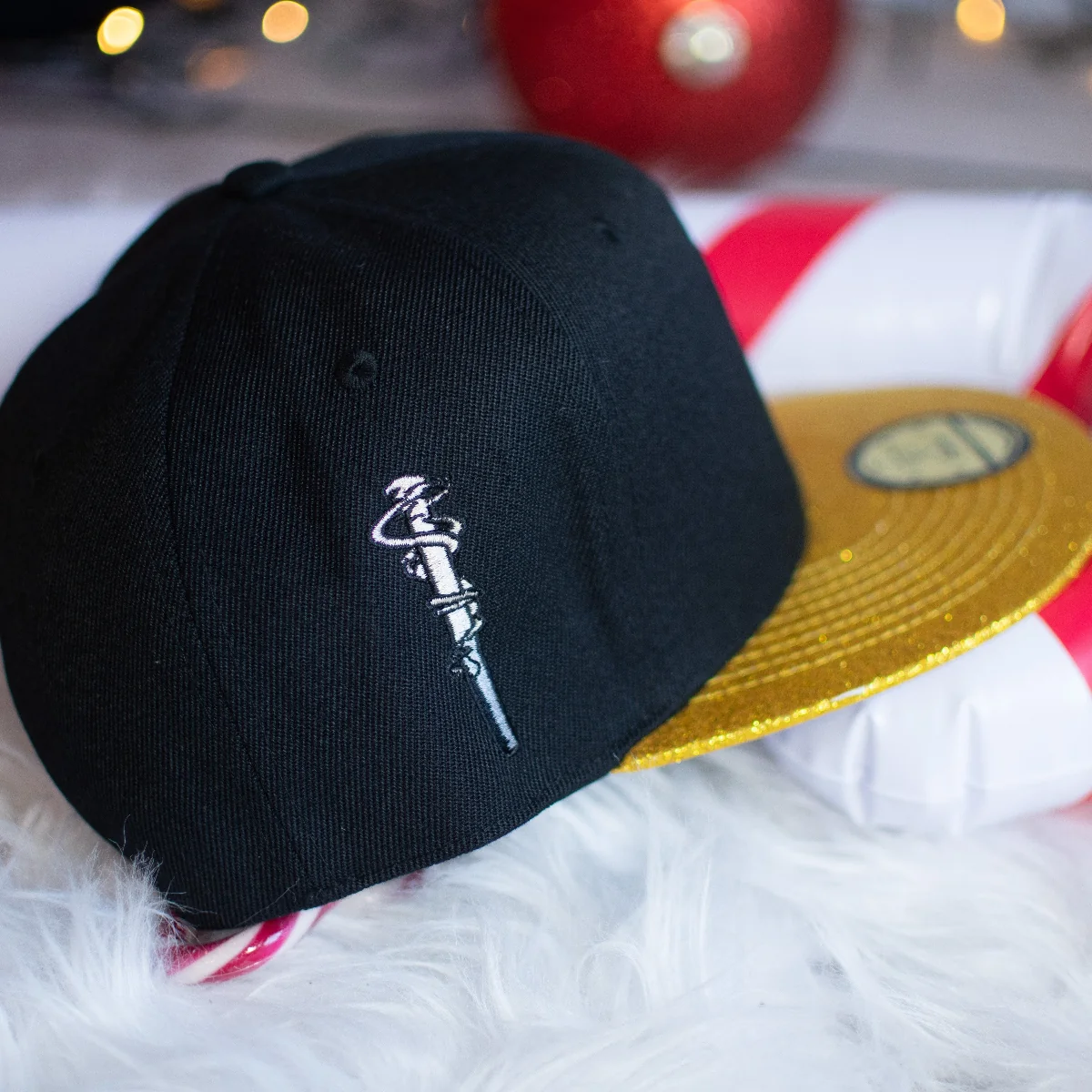Holiday Feast Snapback - Black/Gold Glitter - Image 12