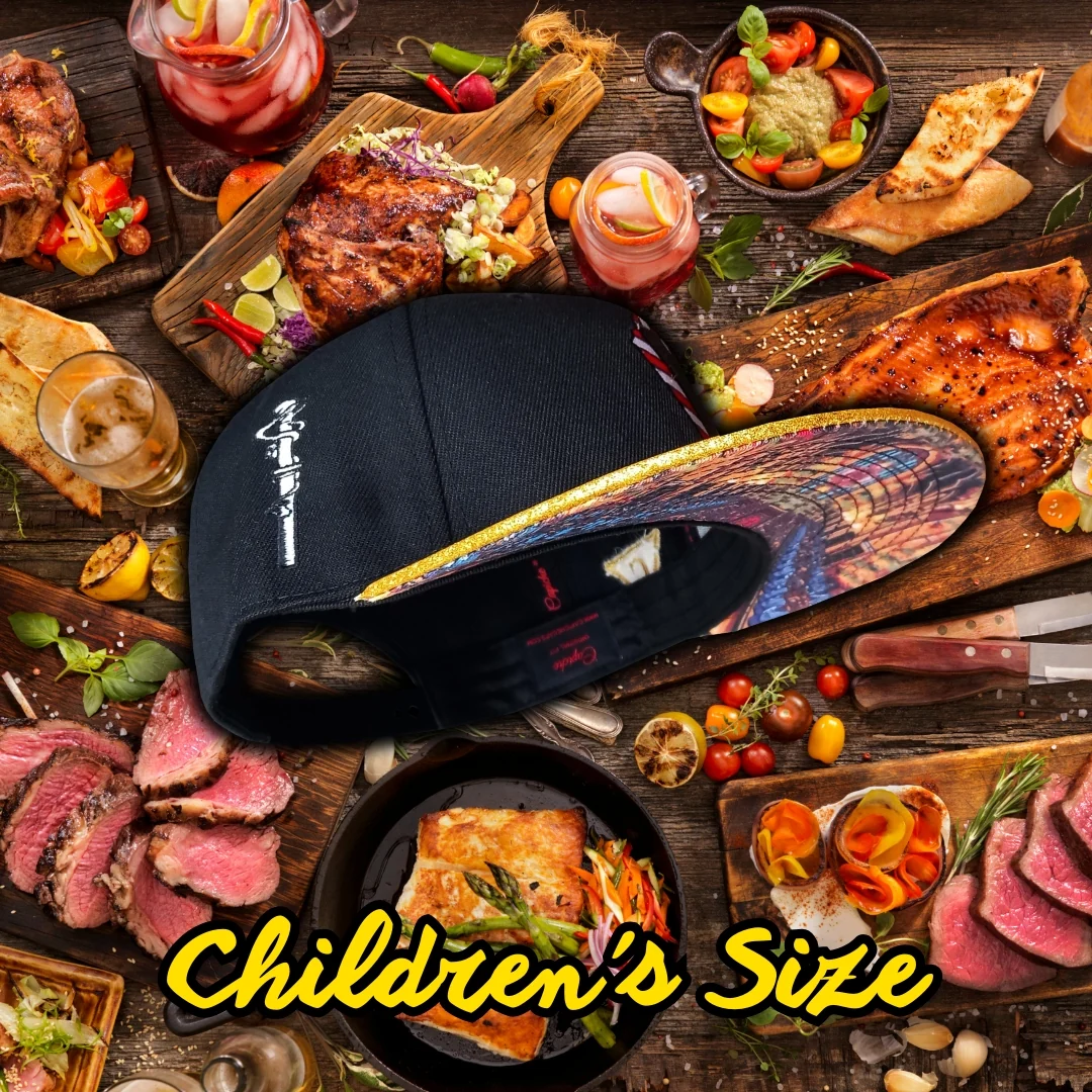 Holiday Feast Snapback Child Size - Black/Gold Glitter - Image 15