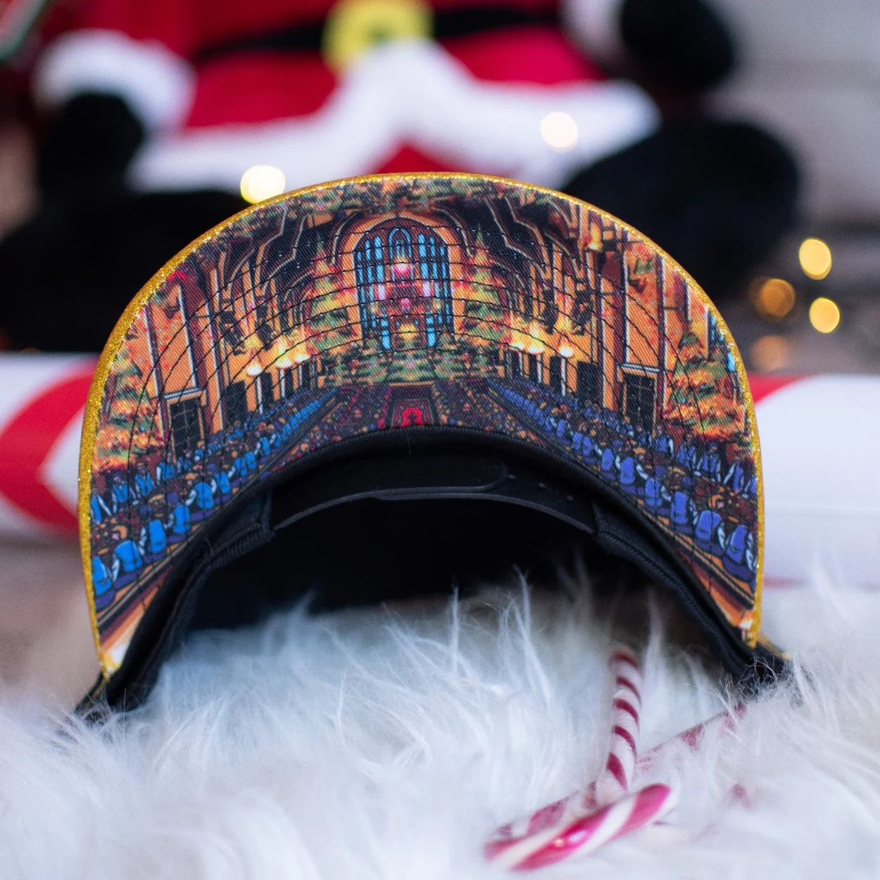 Holiday Feast Snapback - Black/Gold Glitter - Image 4